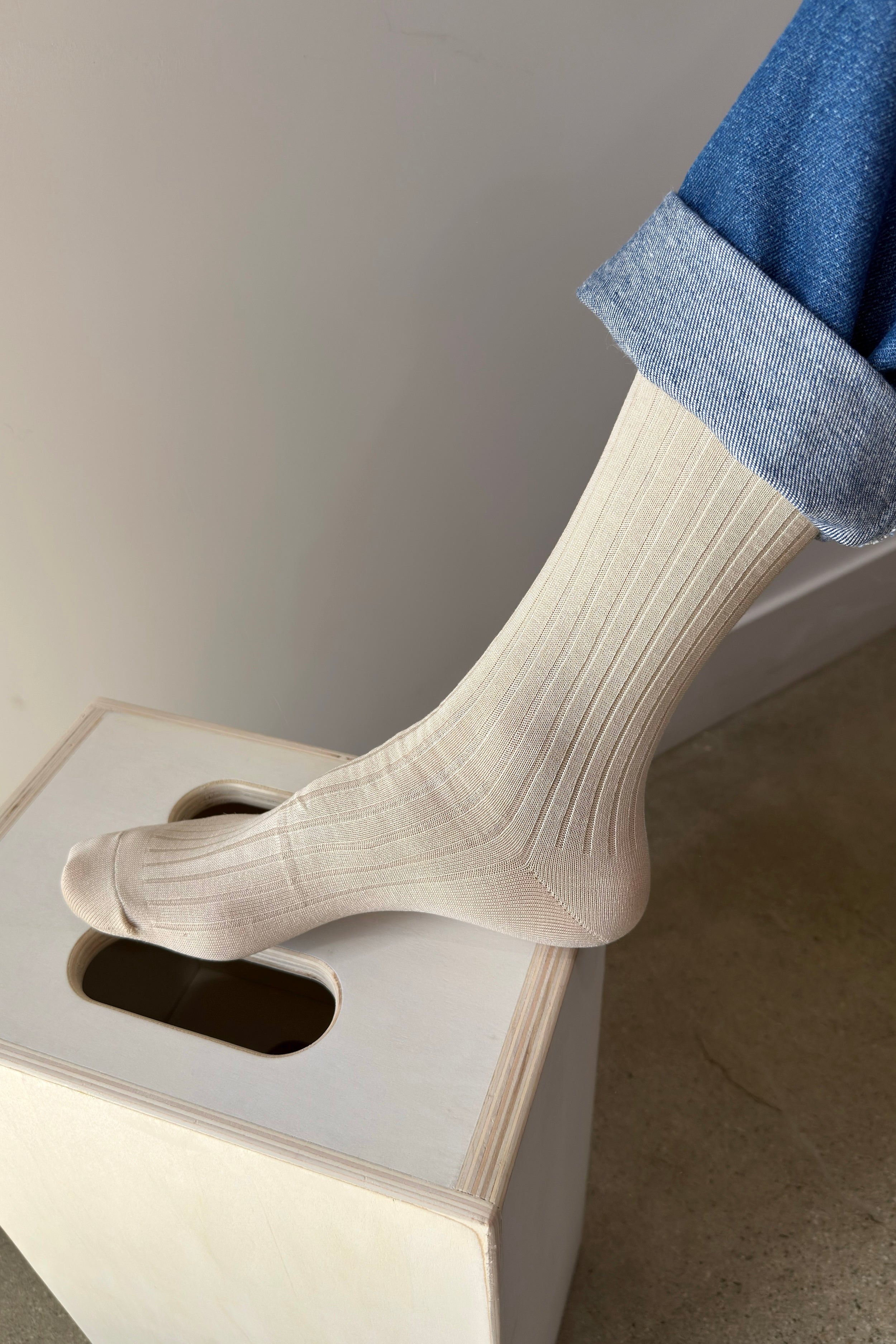 His Socks (MC cotton) - Porcelain