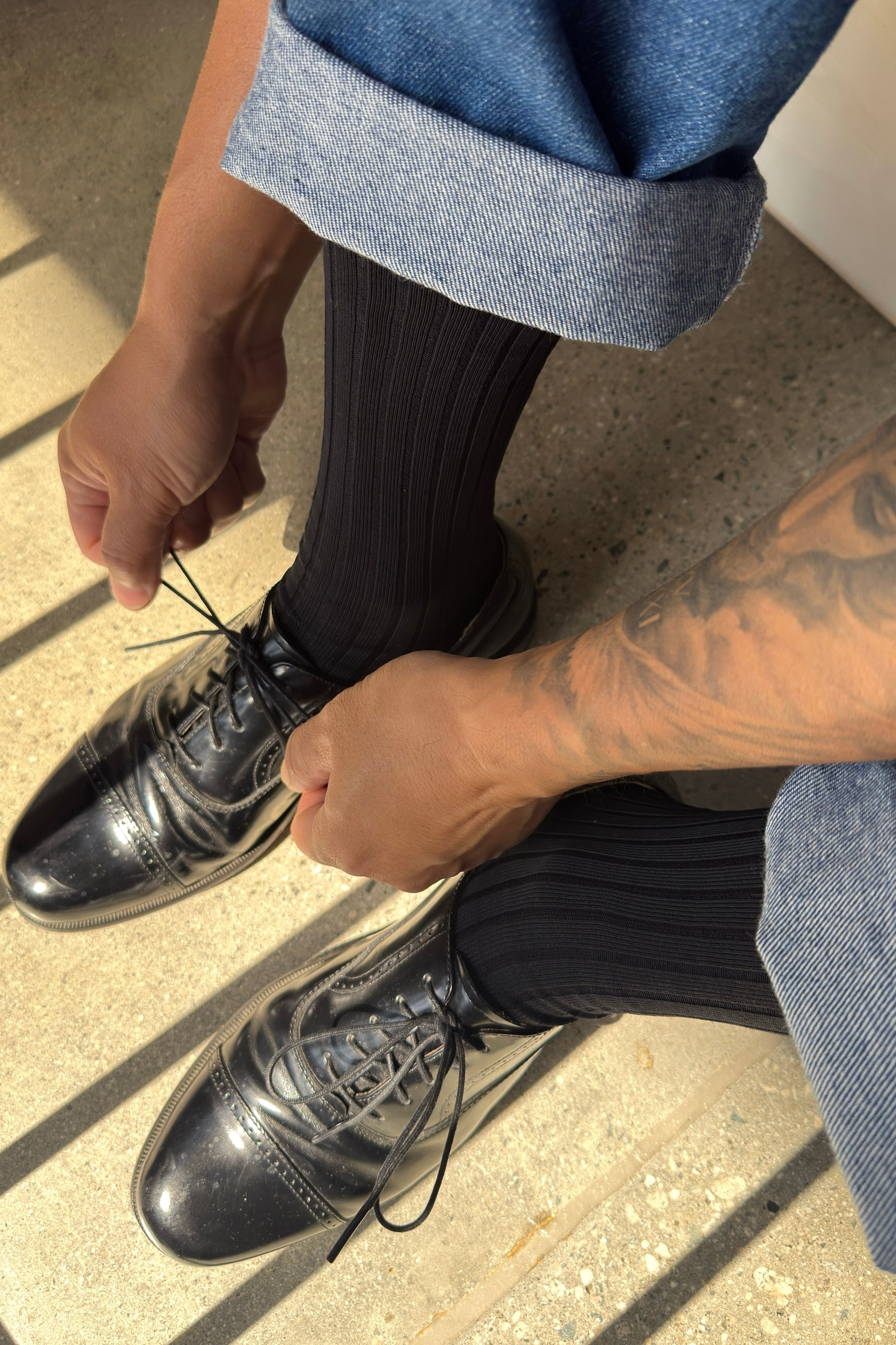 His Socks (MC cotton) - True Black