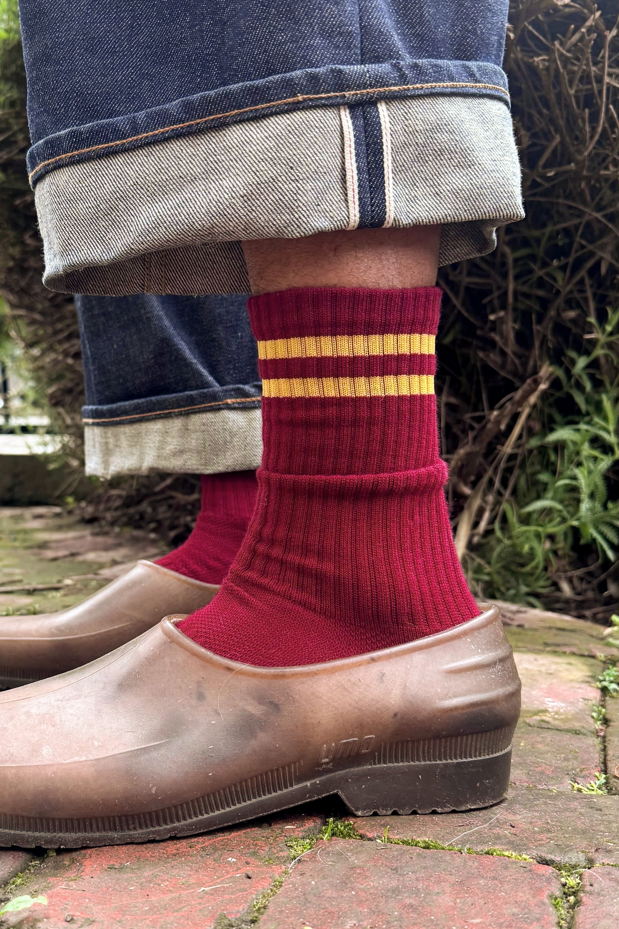 EXTENDED  Boyfriend Socks - Cardinal