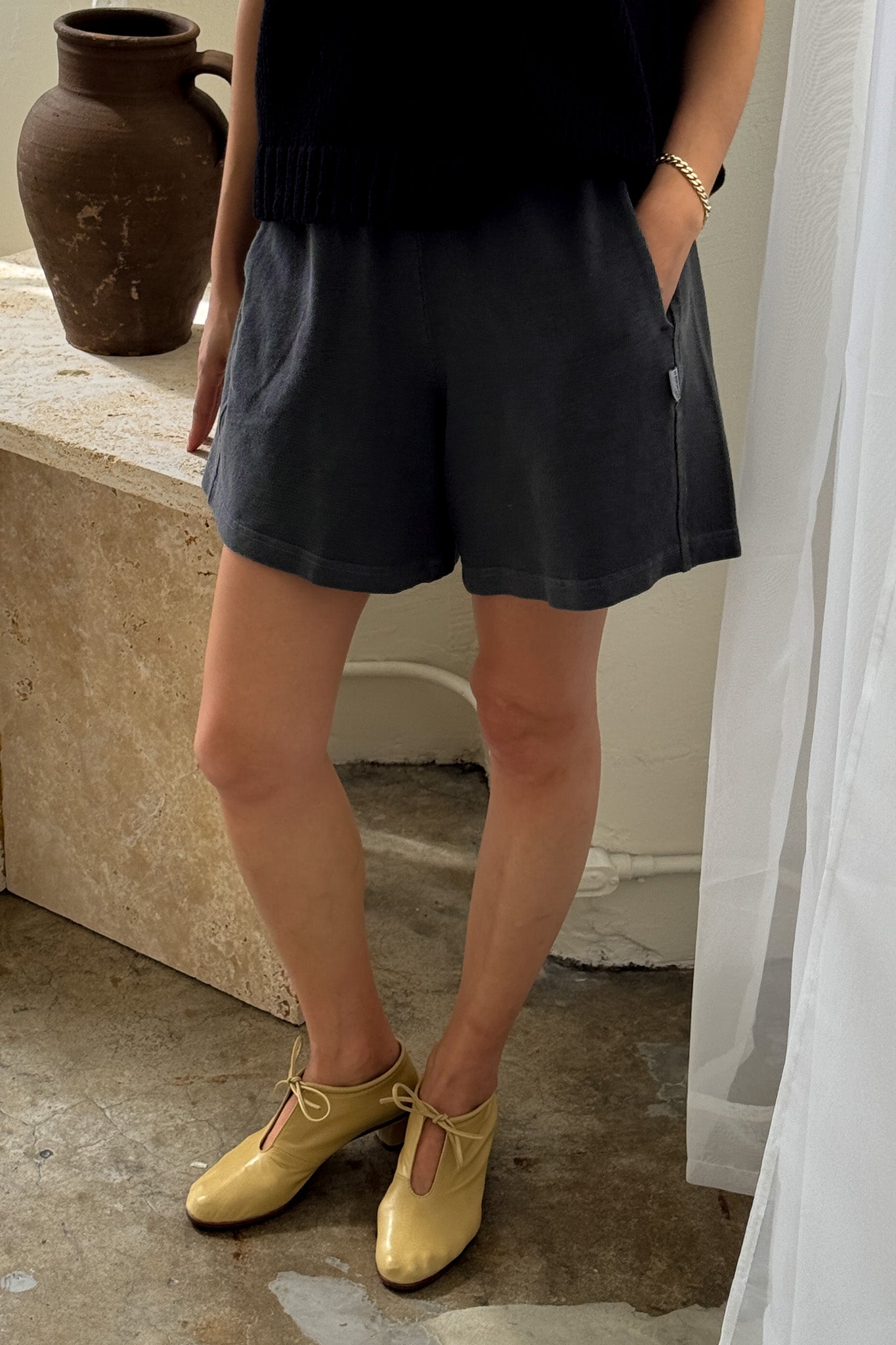 Flared Basketball Shorts - Almost Black