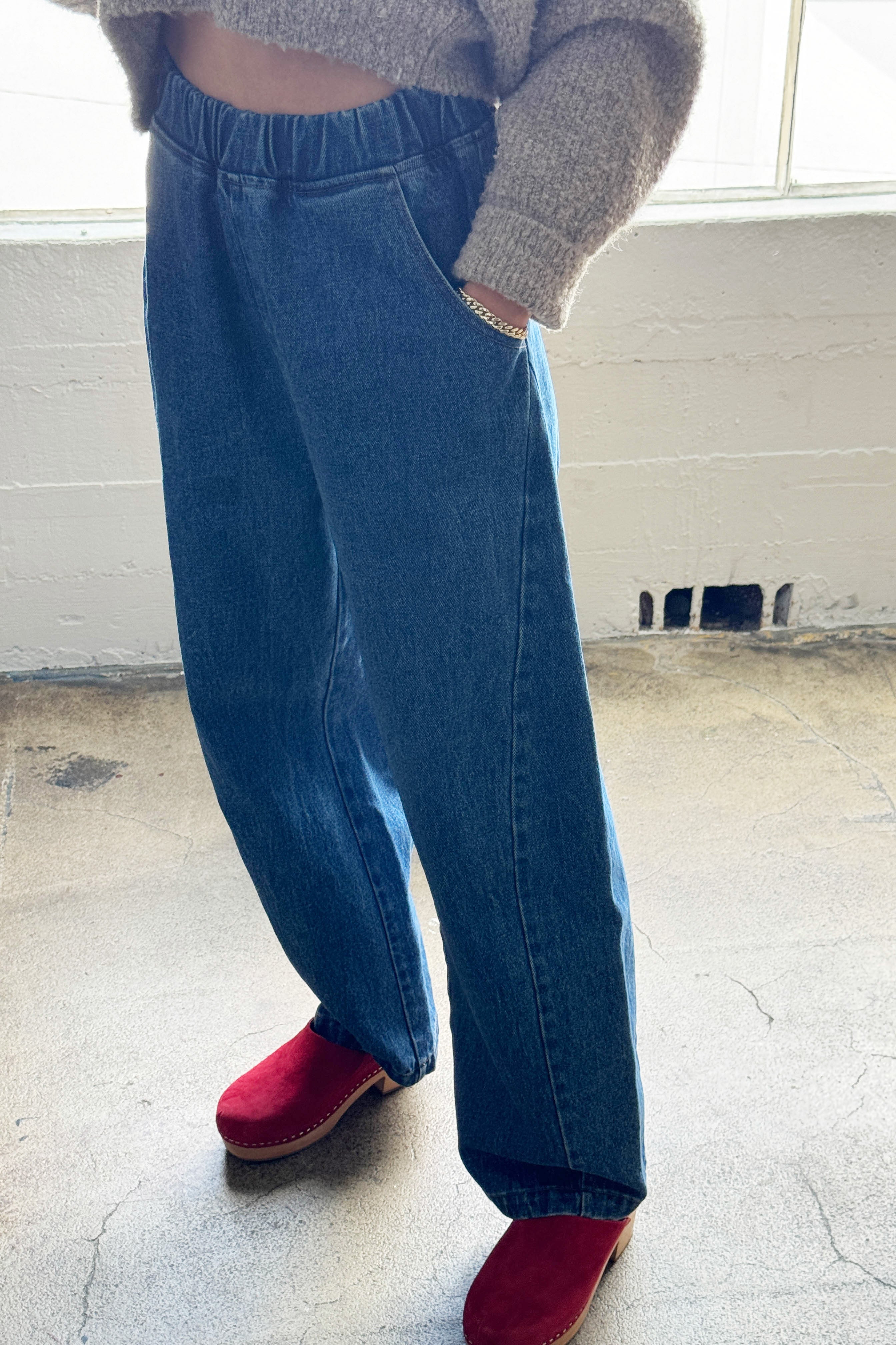 Long Arc Pants - Blue Denim
