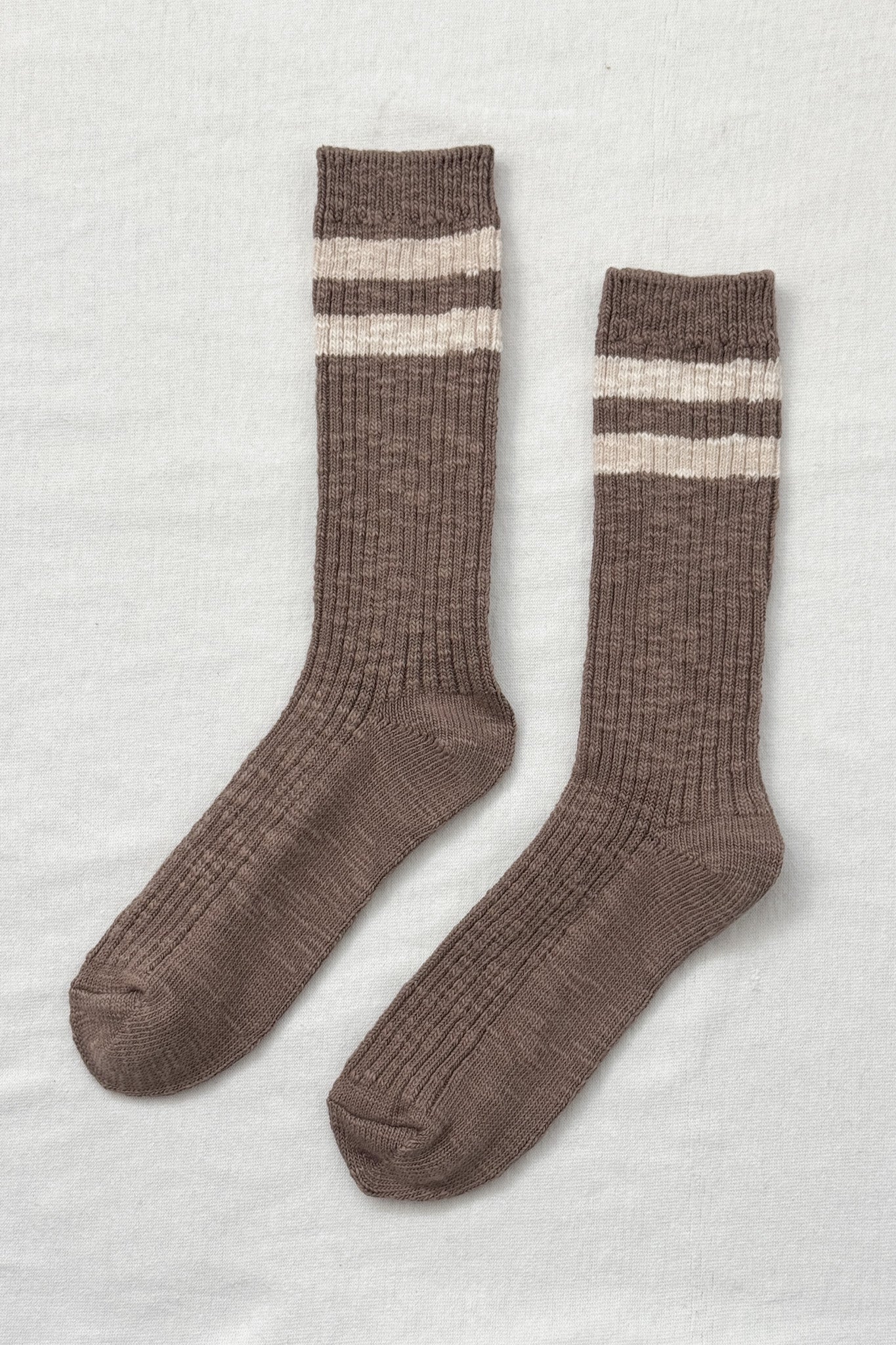 Cottage Varsity Socks - Flax Varsity