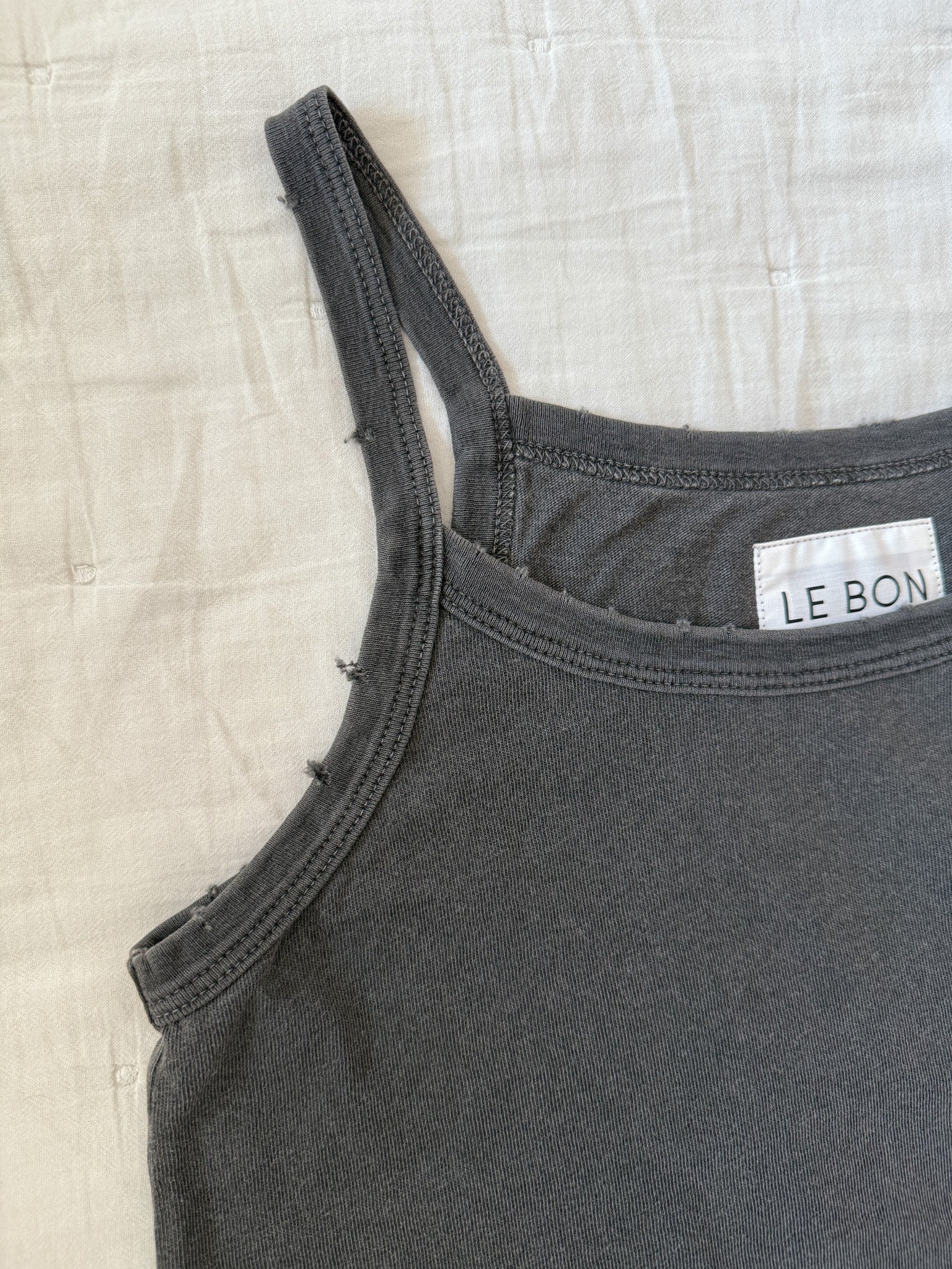 Dana Cami (Organic Cotton) - Distressed Vintage Black