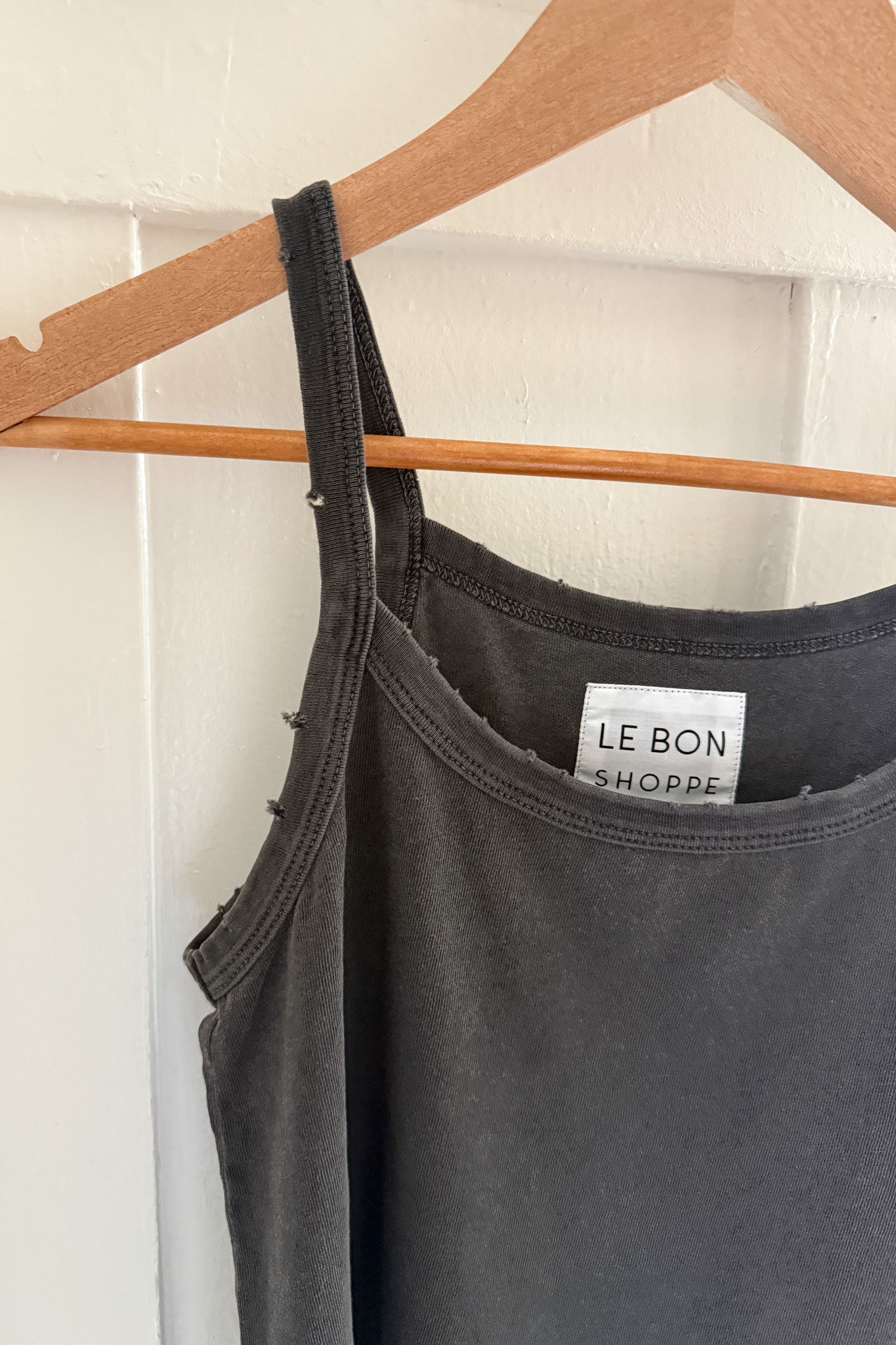 Dana Cami (Organic Cotton) - Distressed Vintage Black