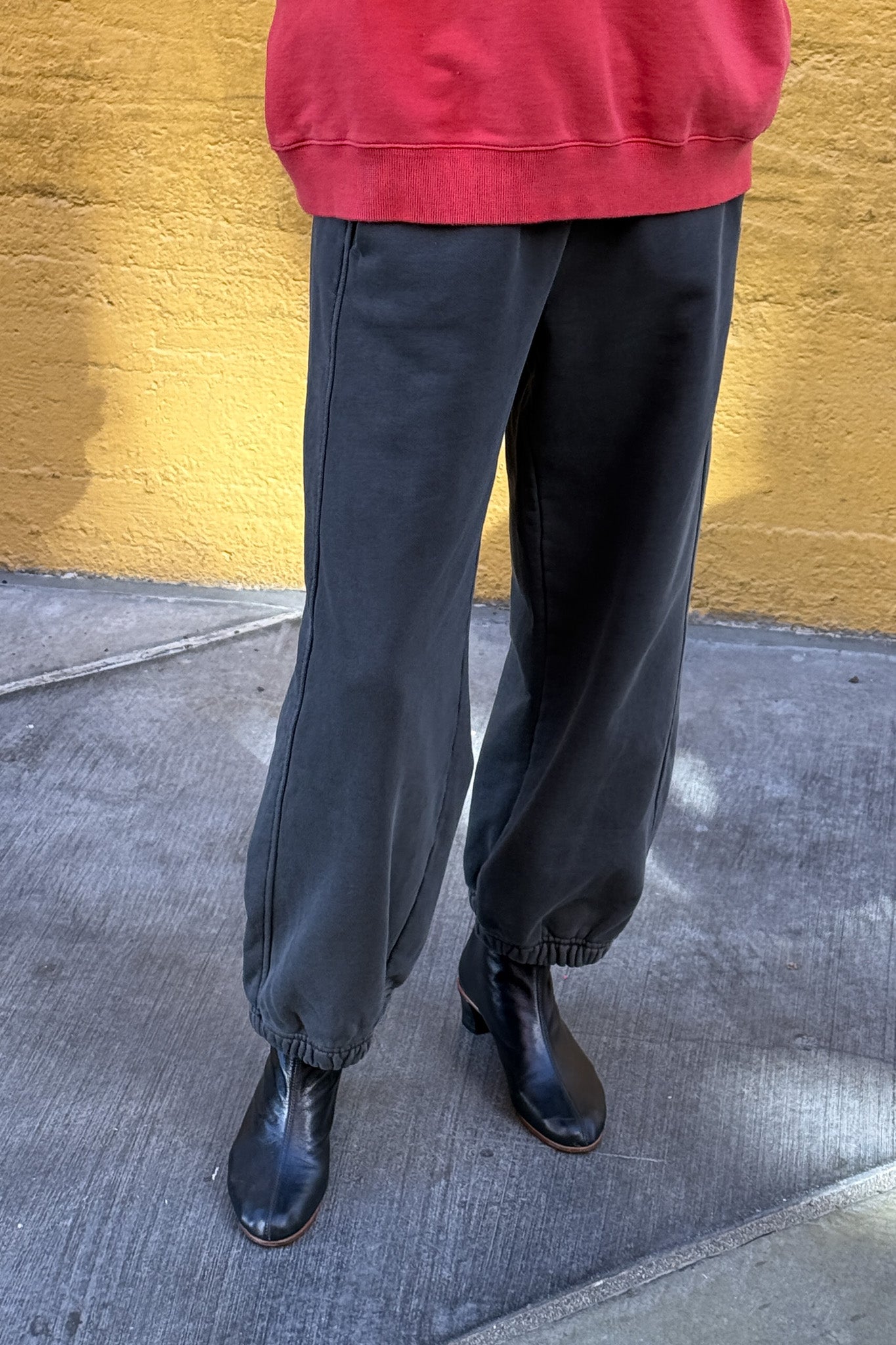 French Terry Balloon Pants - Coal