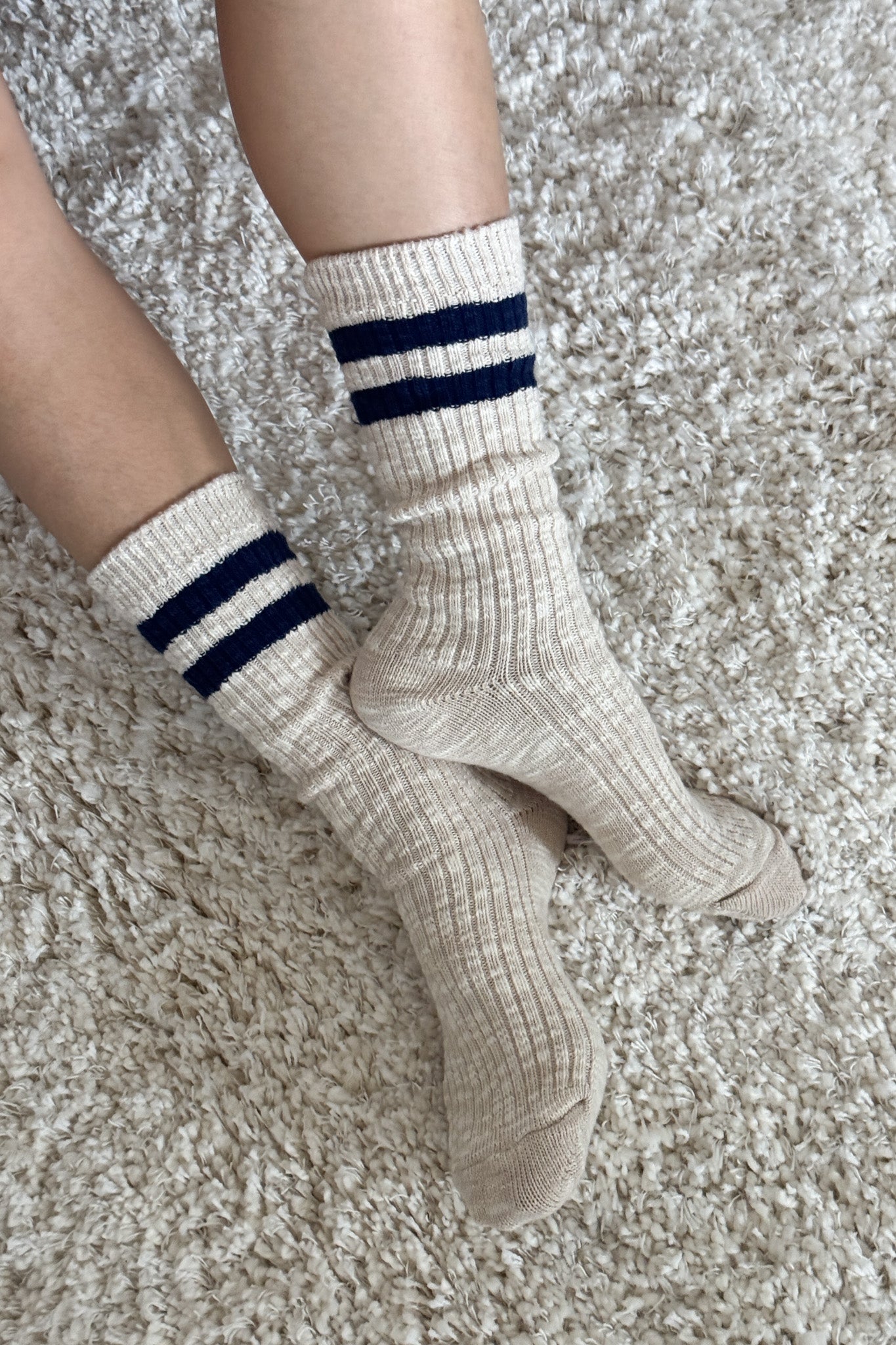 Cottage Varsity Socks - Oatmeal Varsity