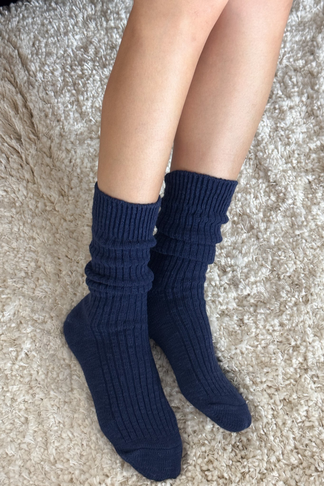 Cottage Socks - Navy