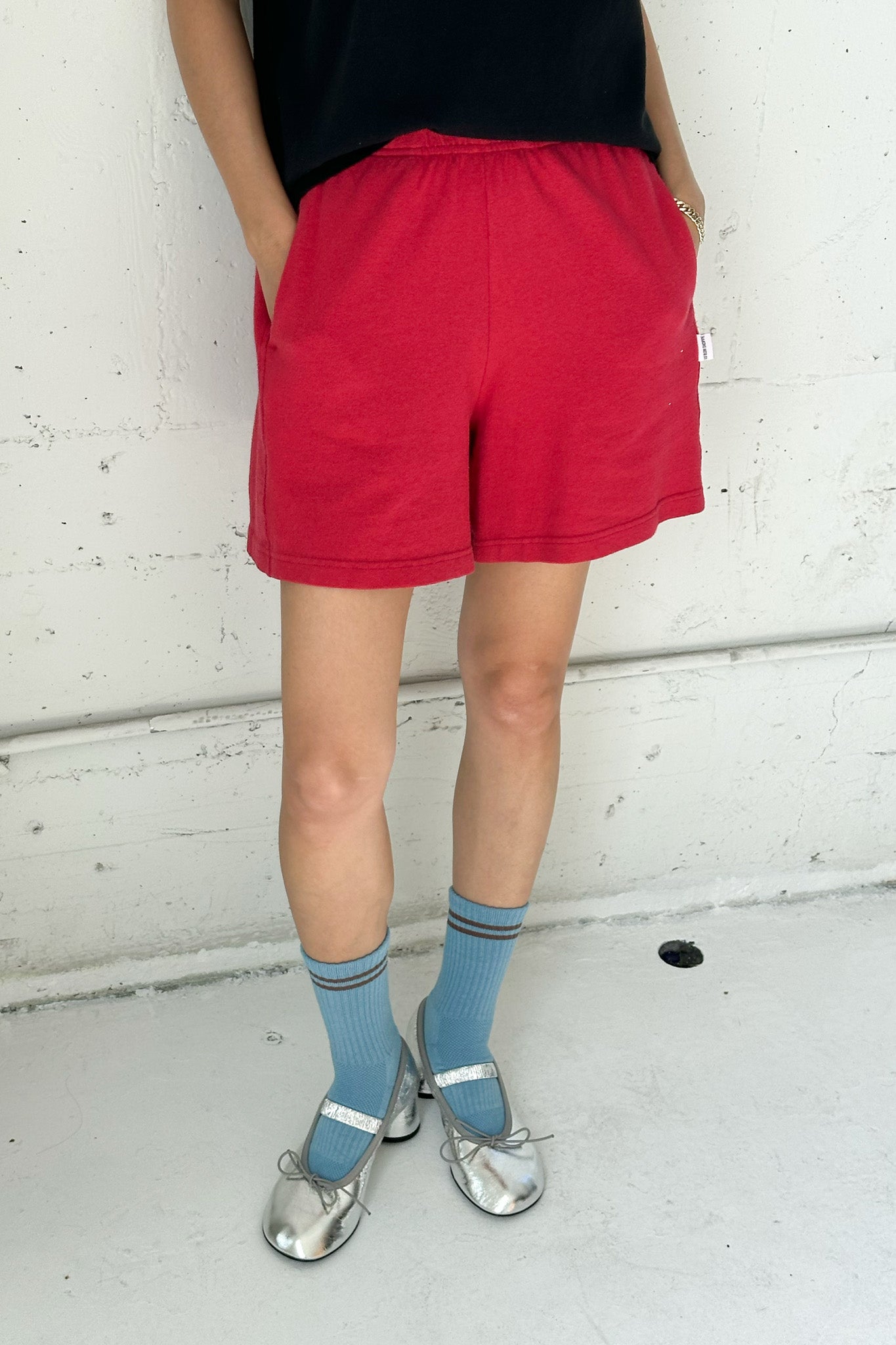 Flared Basketball Shorts - Crayon Red