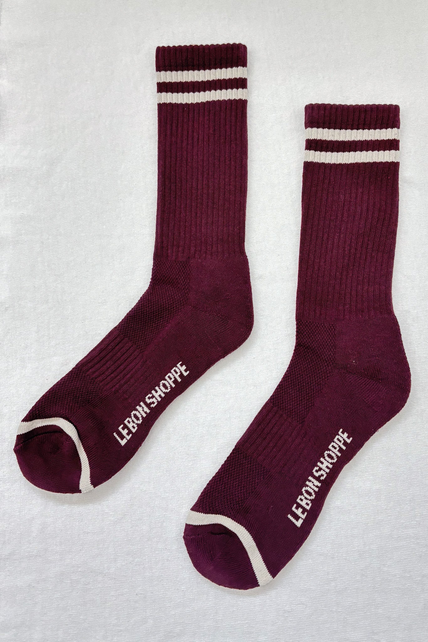 EXTENDED  Boyfriend Socks - Maroon