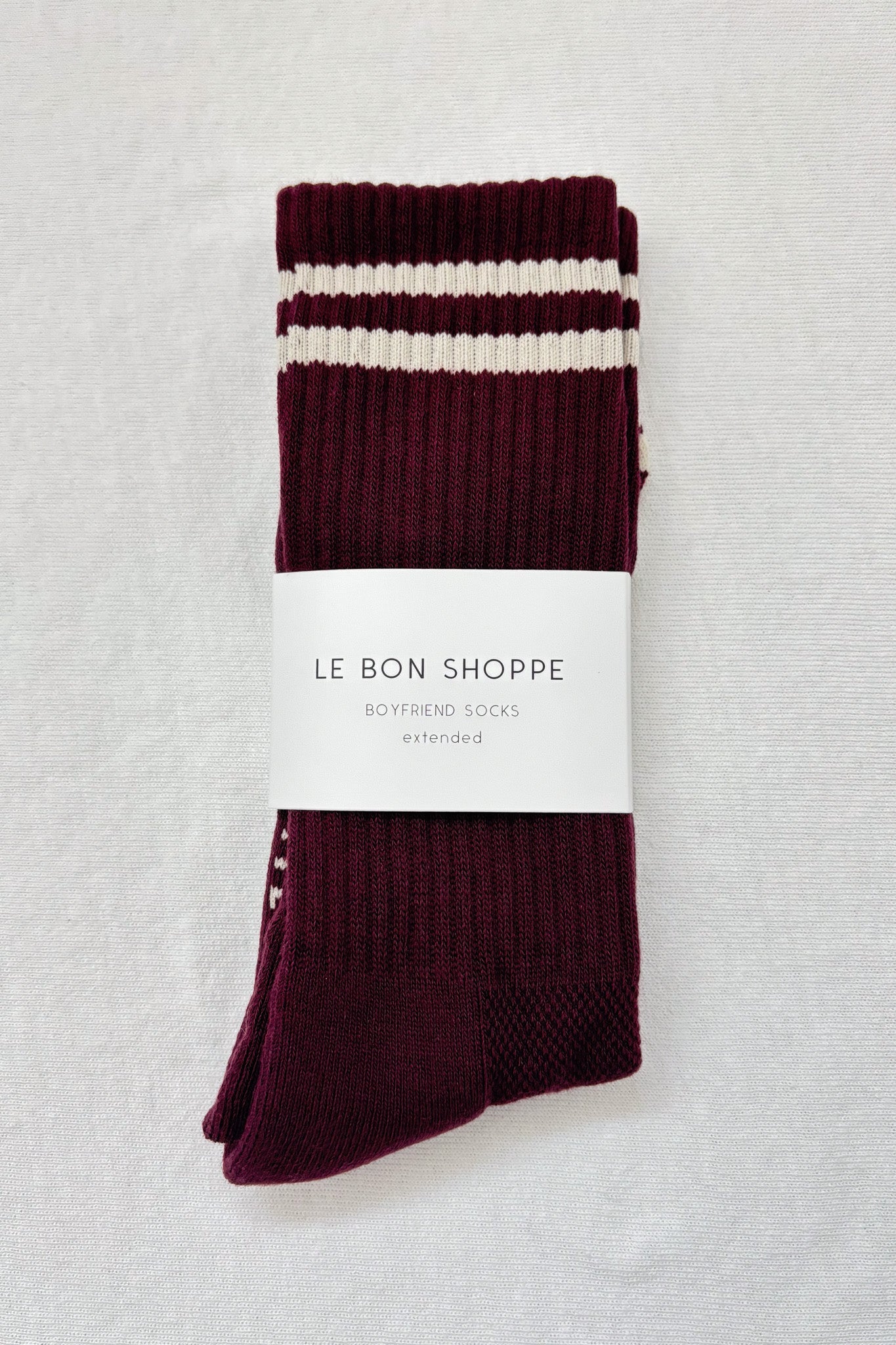 EXTENDED  Boyfriend Socks - Maroon