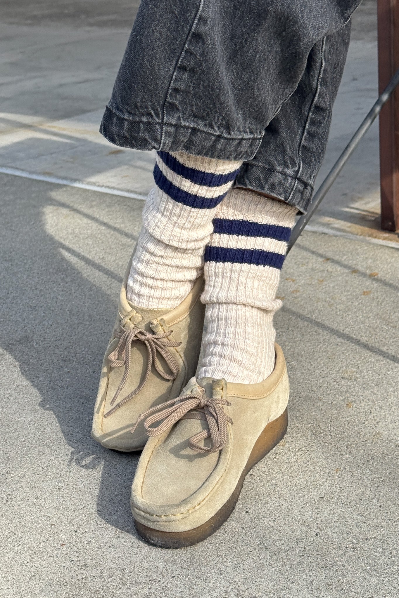 Cottage Varsity Socks - Oatmeal Varsity