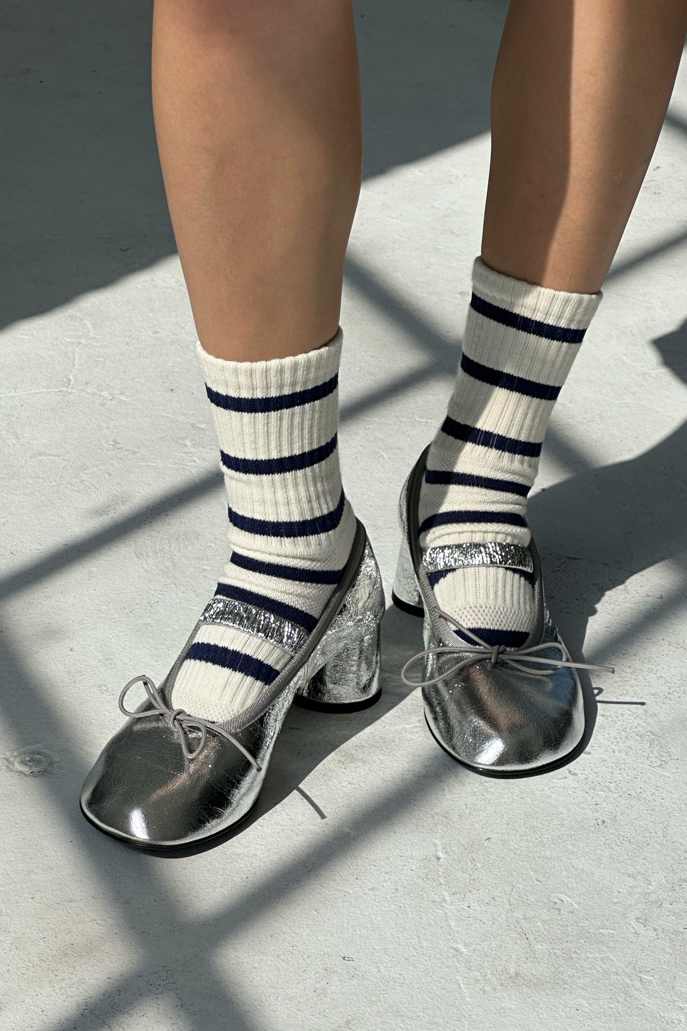 Striped Boyfriend Socks - Sailor Stripe