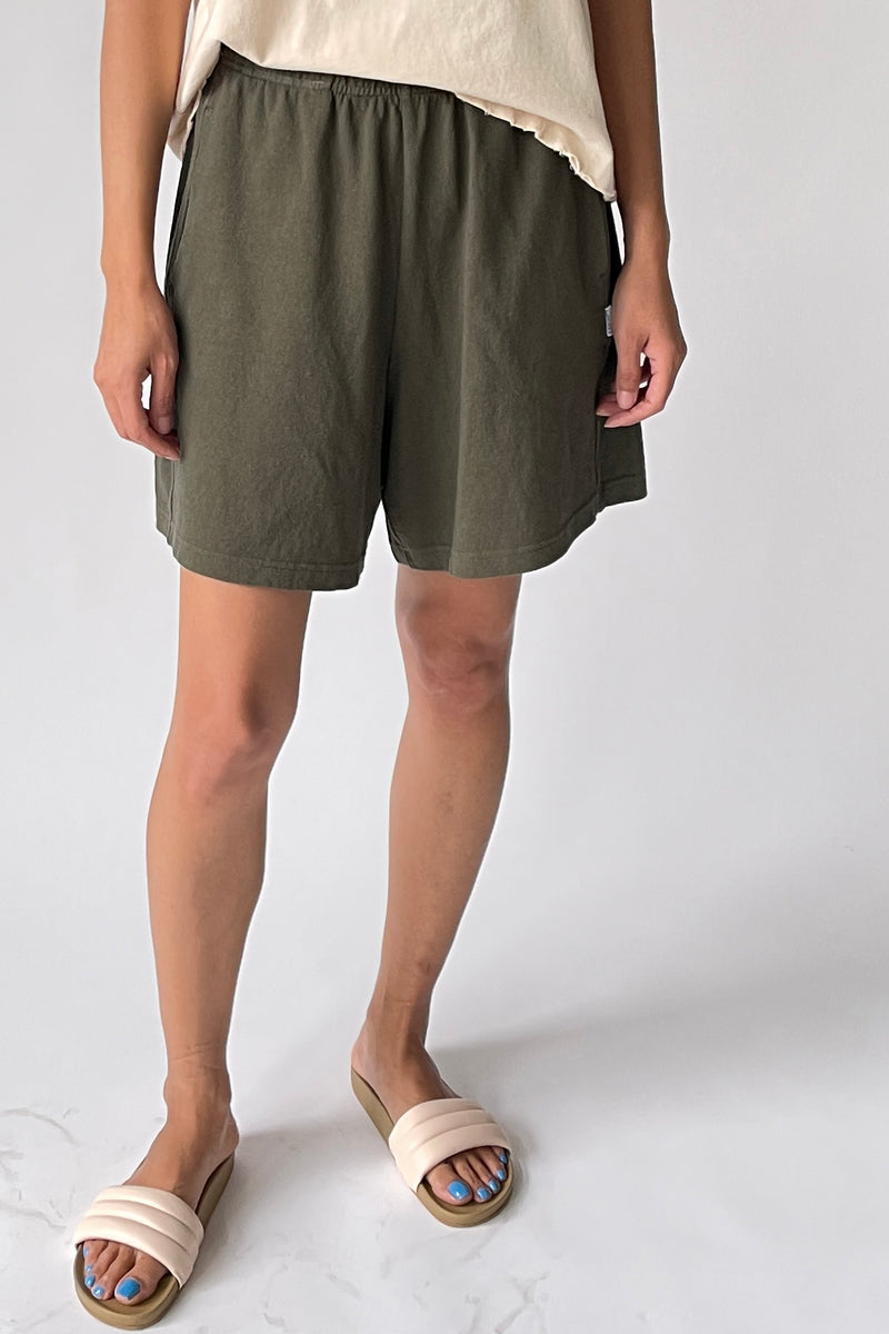 Flared Basketball Shorts - Olive Green