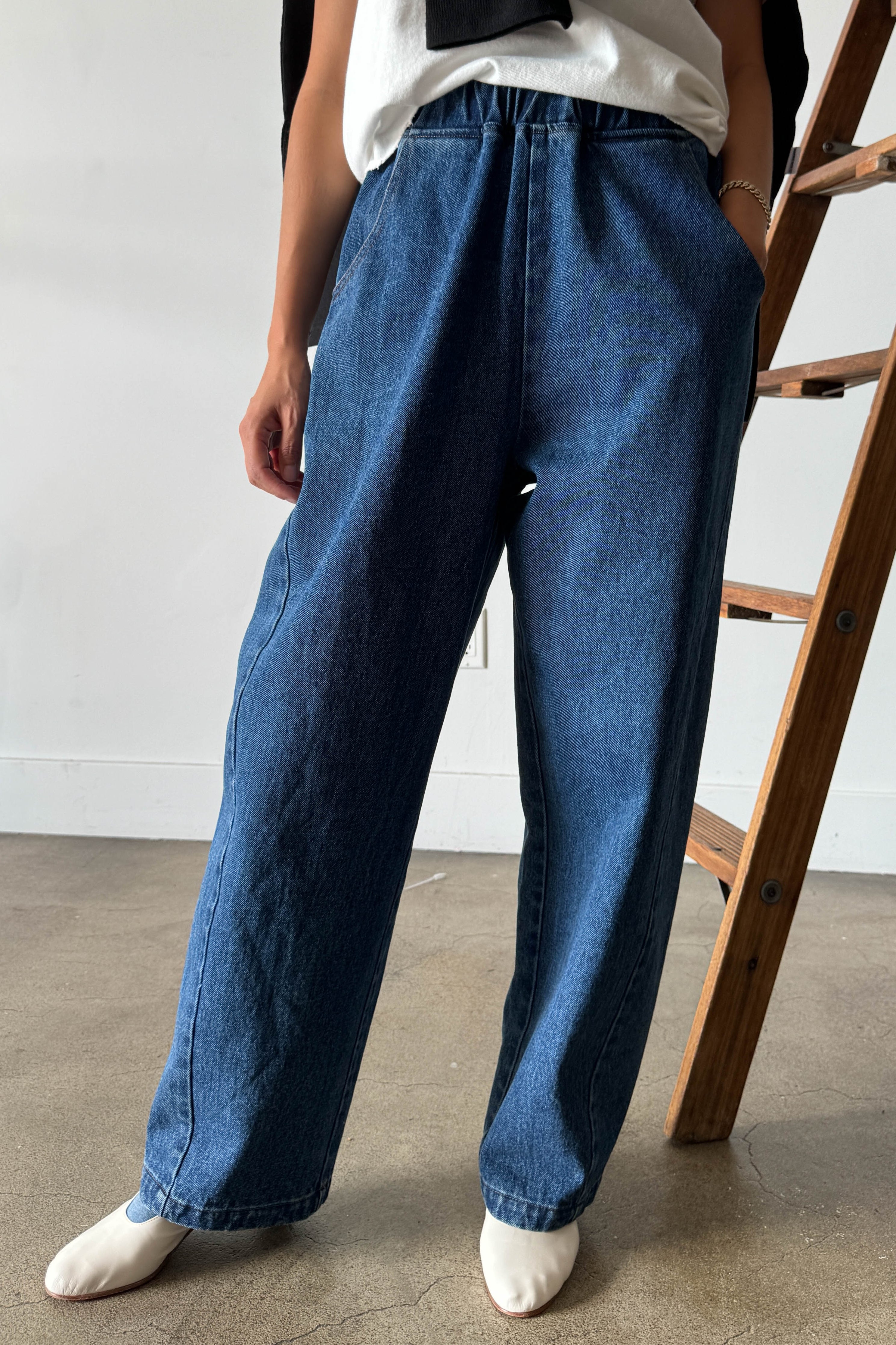 Long Arc Pants - Blue Denim
