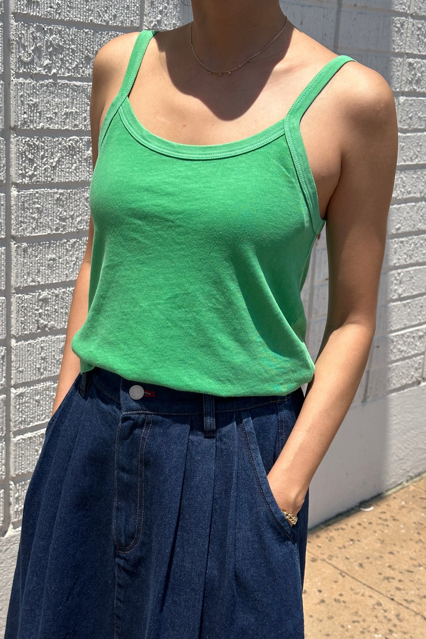Dana Cami (Organic Cotton) - Emerald