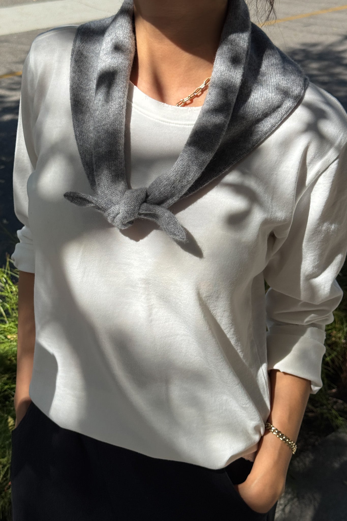 Cashmere Bandana - Ht.grey