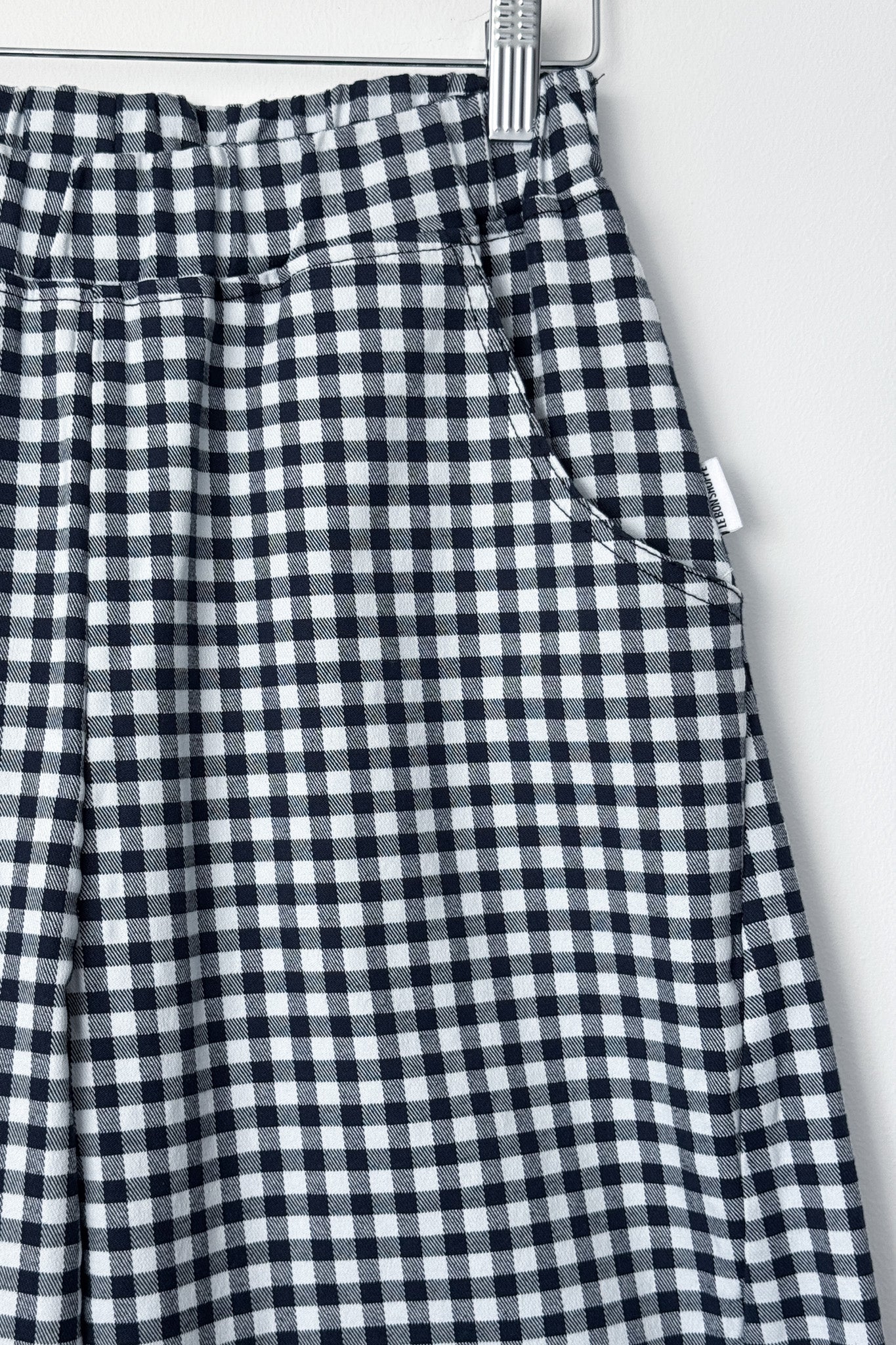 Gingham Arc Pants - Navy Gingham