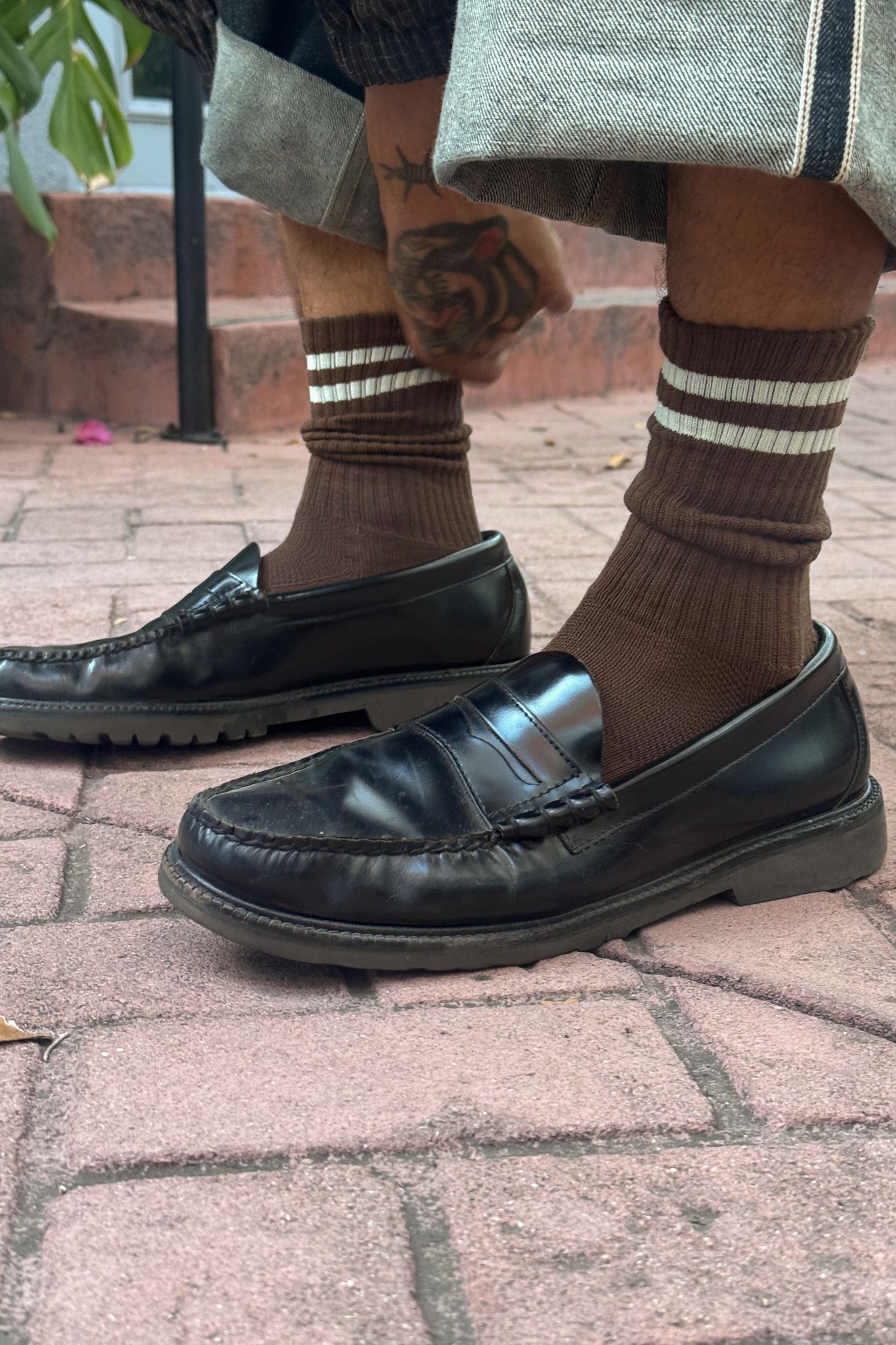 EXTENDED  Boyfriend Socks - Wood