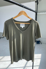 T-shirt La Vie vintage (fabriqué avec du coton biologique) - Vert olive
