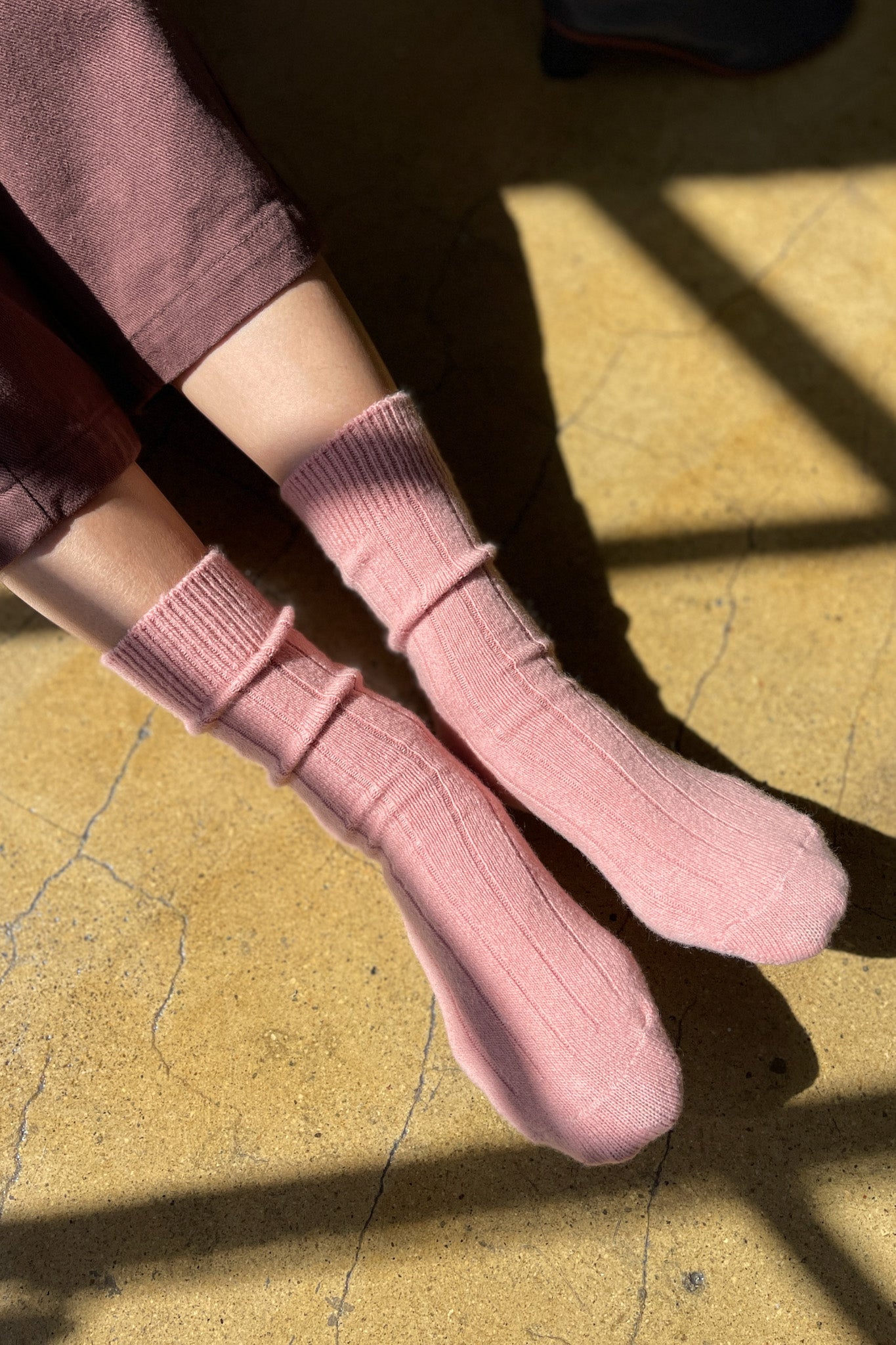 Classic Cashmere Socks - Rose Petal