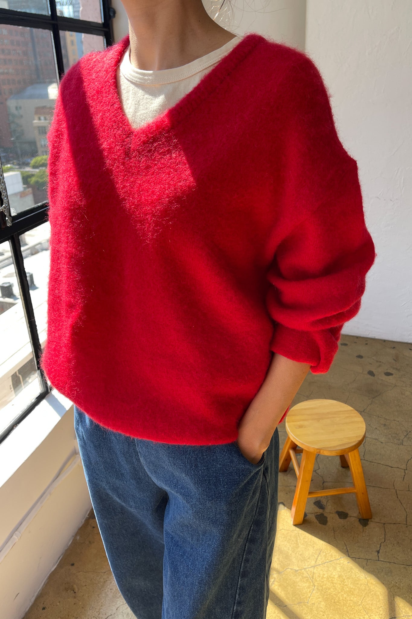 James Mohair Sweater - Red