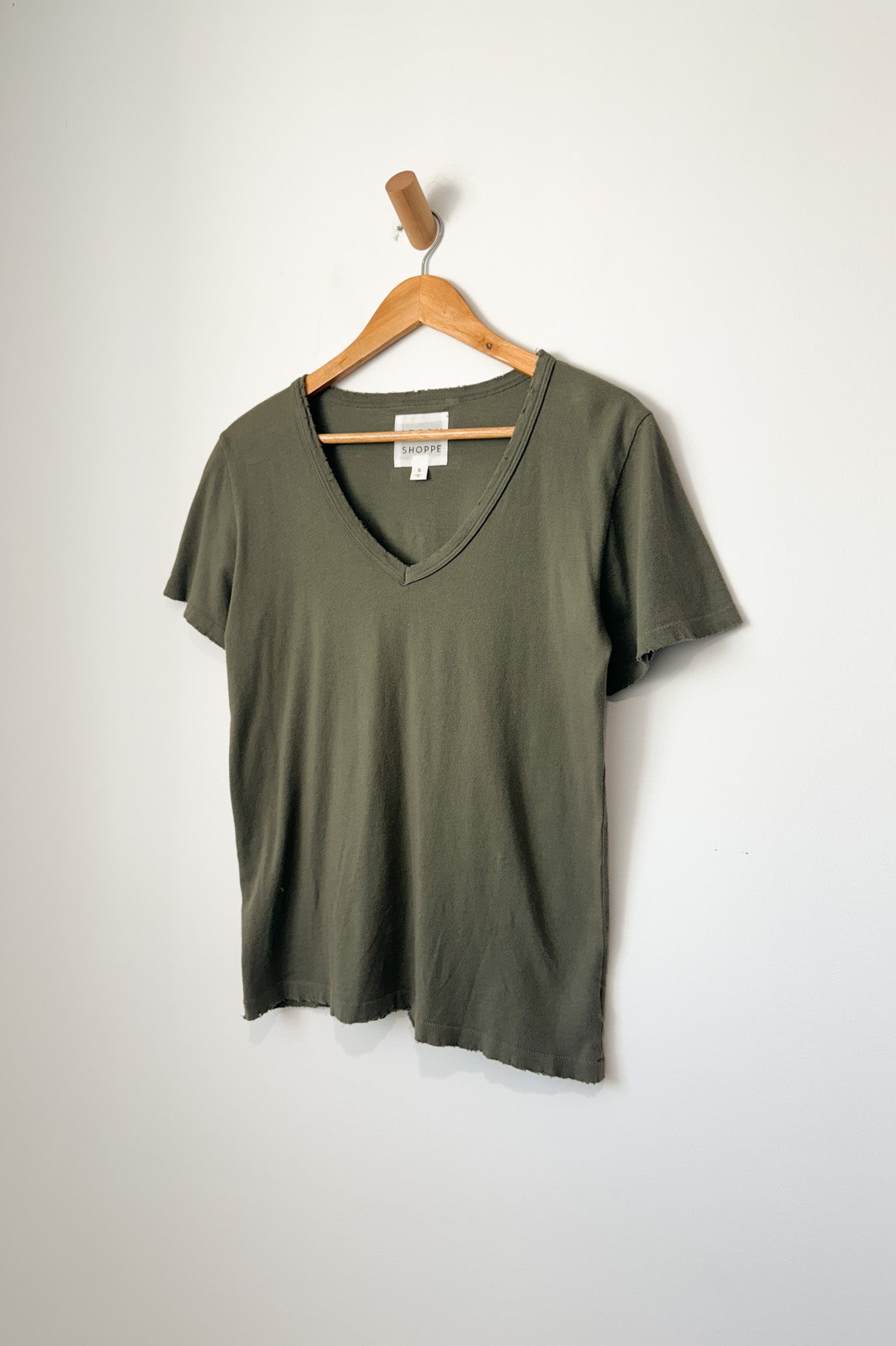 T-shirt La Vie vintage (fabriqué avec du coton biologique) - Vert olive