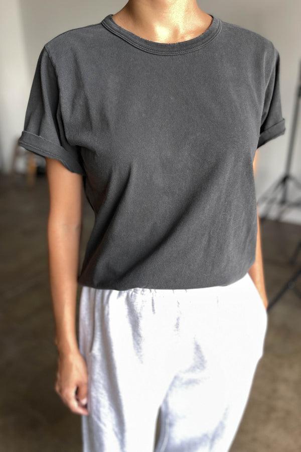Camiseta negra vintage para niño - Hecha con algodón orgánico