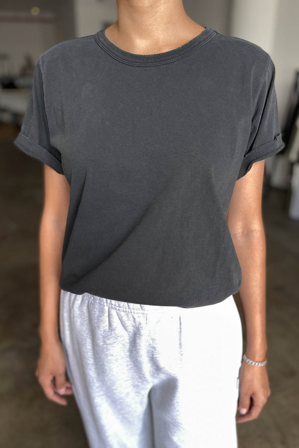 T-shirt noir vintage pour garçon - Fabriqué en coton biologique