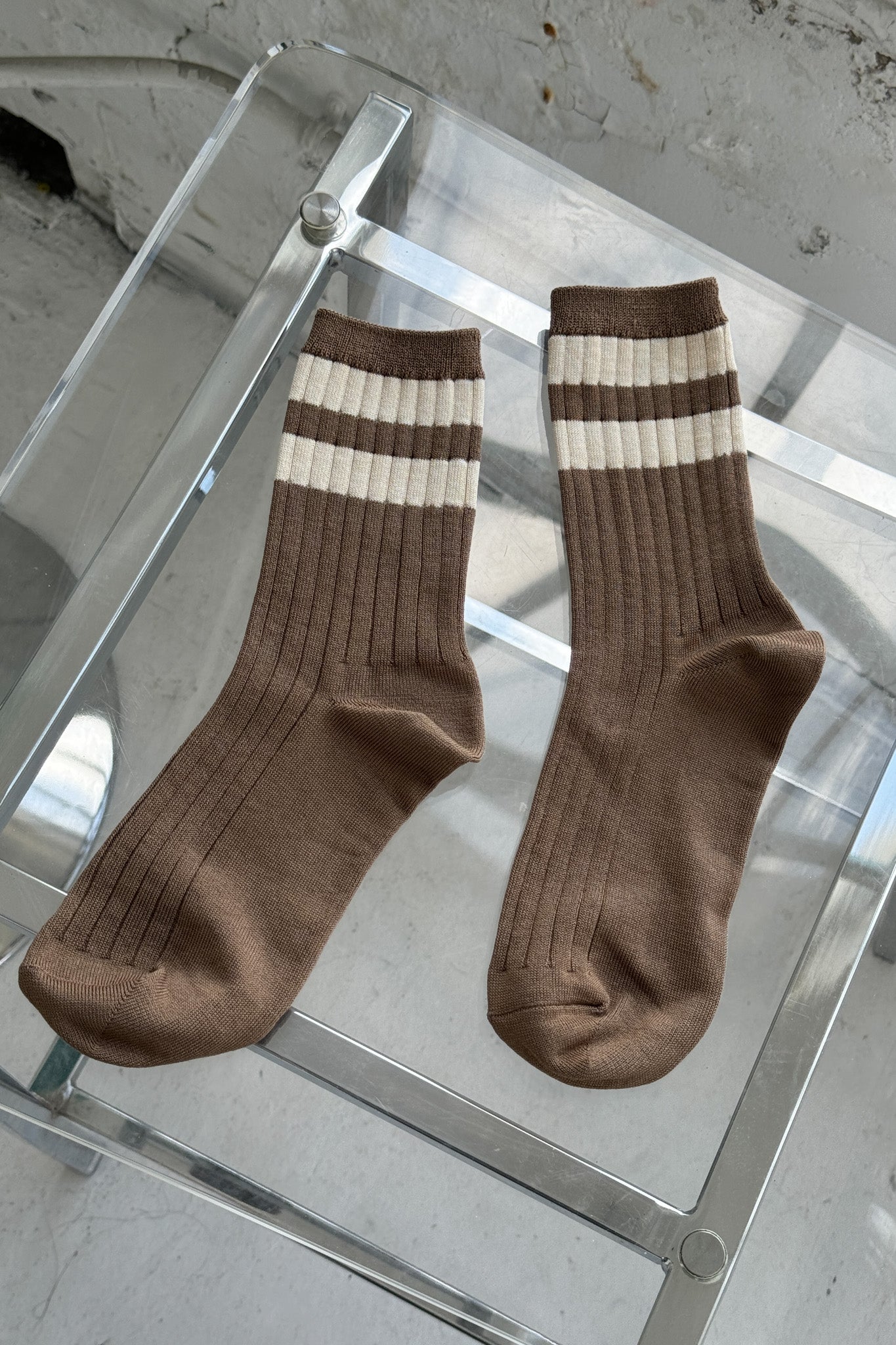 Ses chaussettes universitaires - Caramel