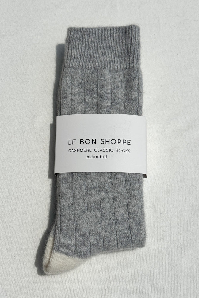 Chaussettes classiques en cachemire EXTENDED - Gris Mélange