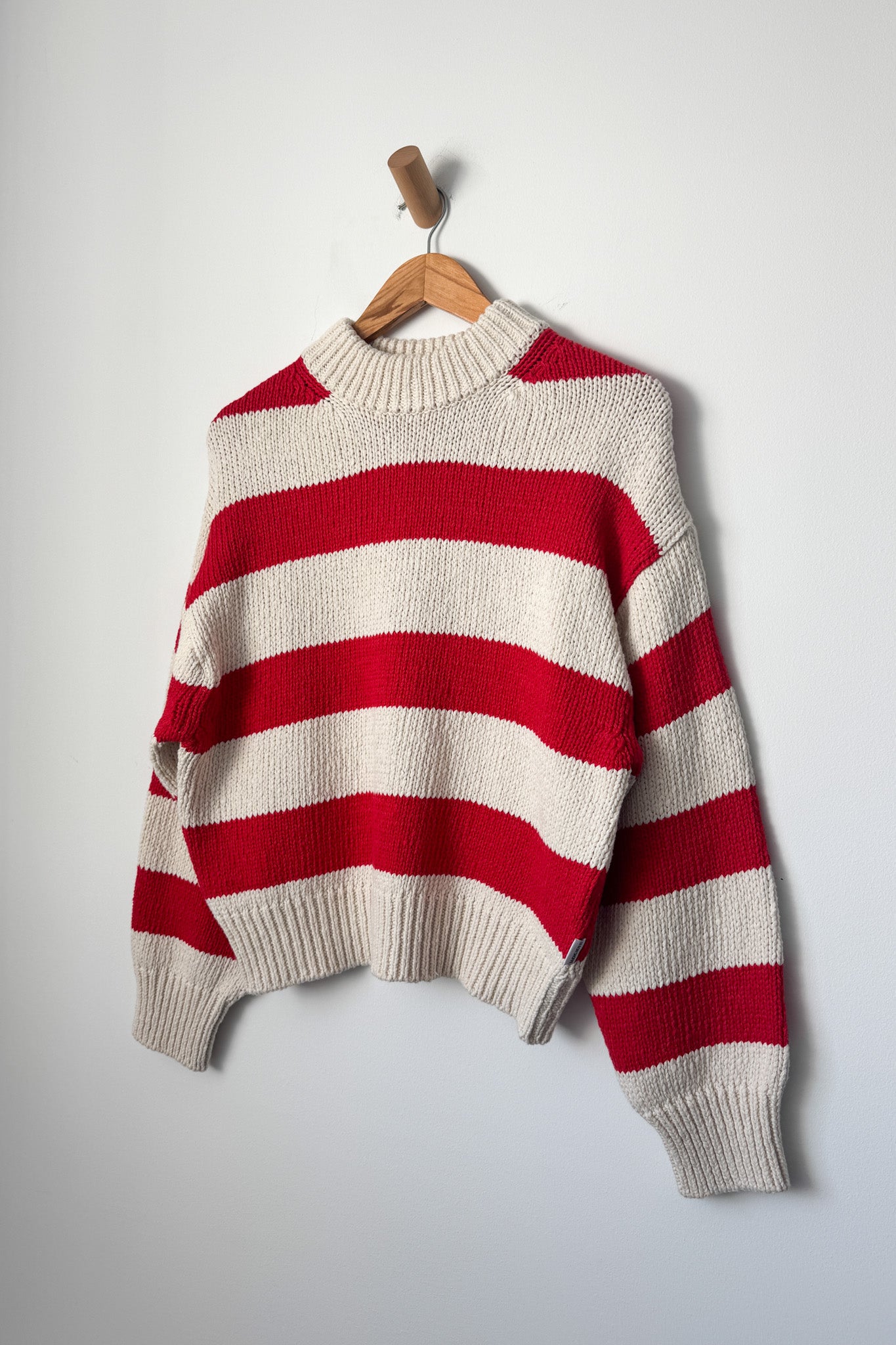 Zoe Cotton Sweater - Red Stripe