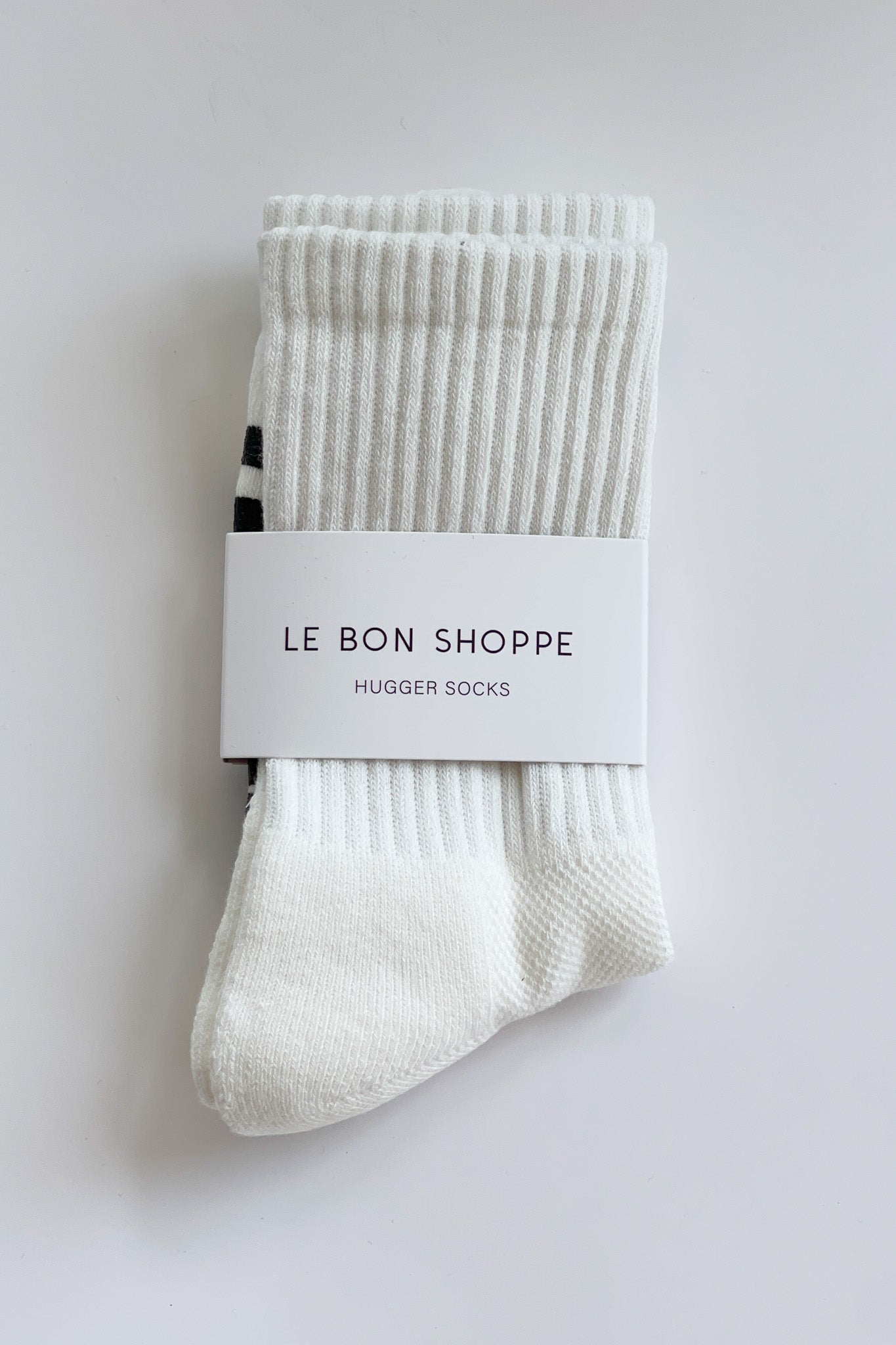 Hugger Socks - WHITE/ BLACK