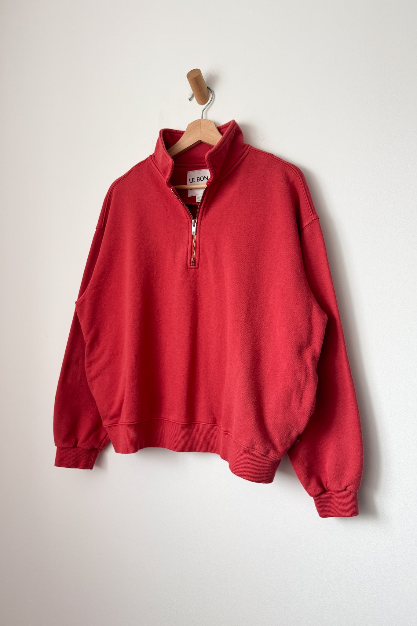 French Terry Noah Top - Coral Red