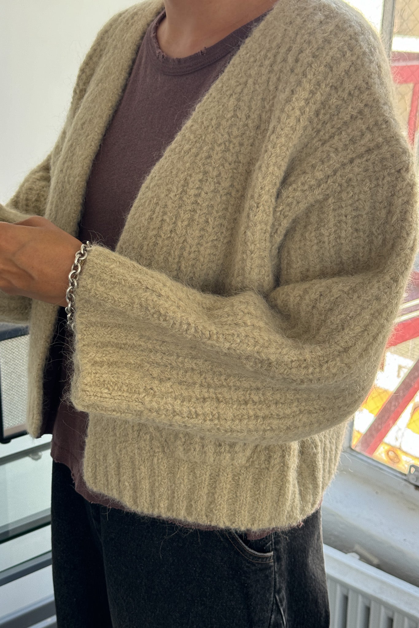 Alpaca Sweater Jacket - Butter