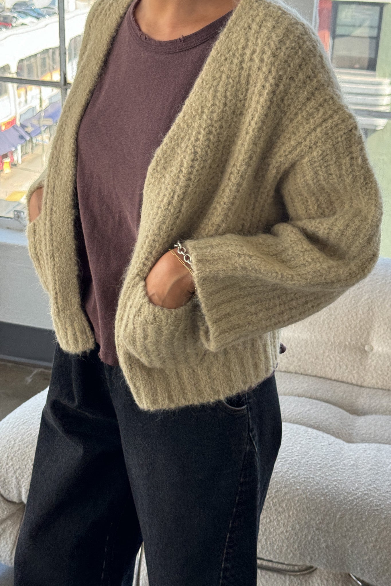 Alpaca Sweater Jacket - Butter