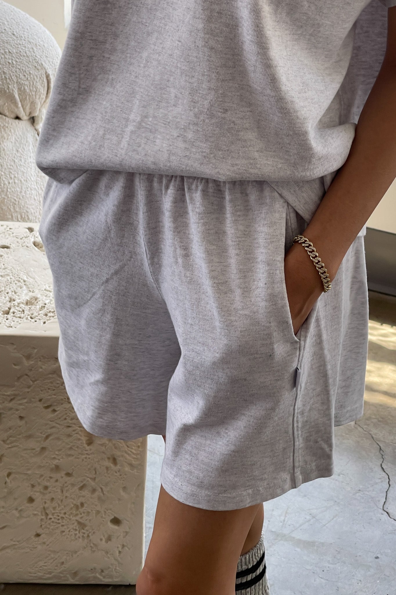 Flared Basketball Shorts - ICY GREY