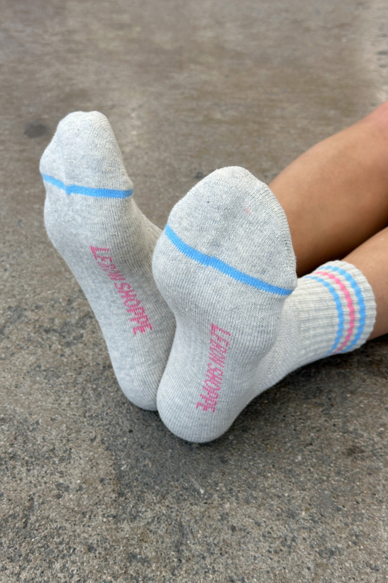 Girlfriend Socks - Bright Grey