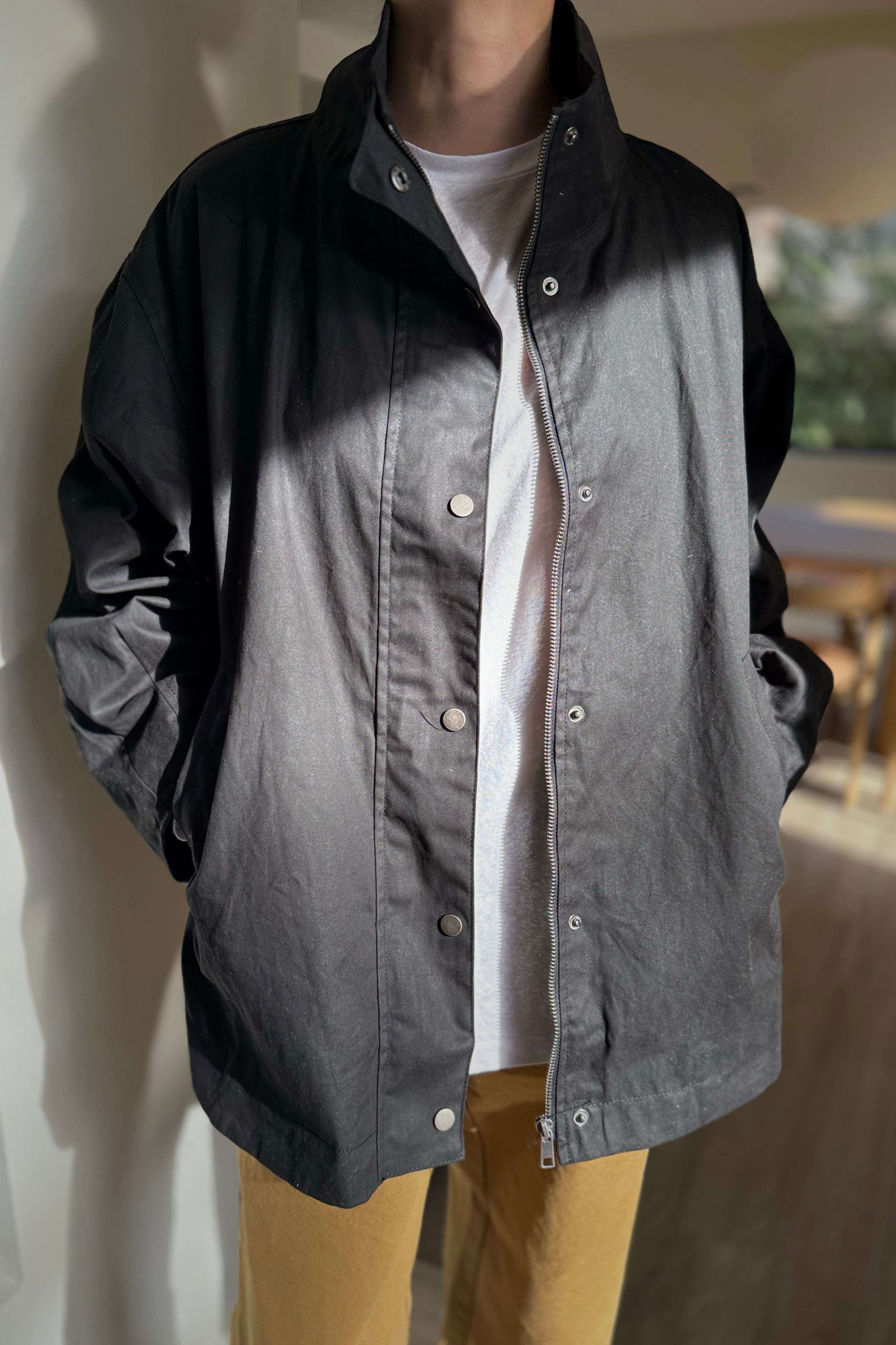 Blair Waxed Cotton Jacket - Black