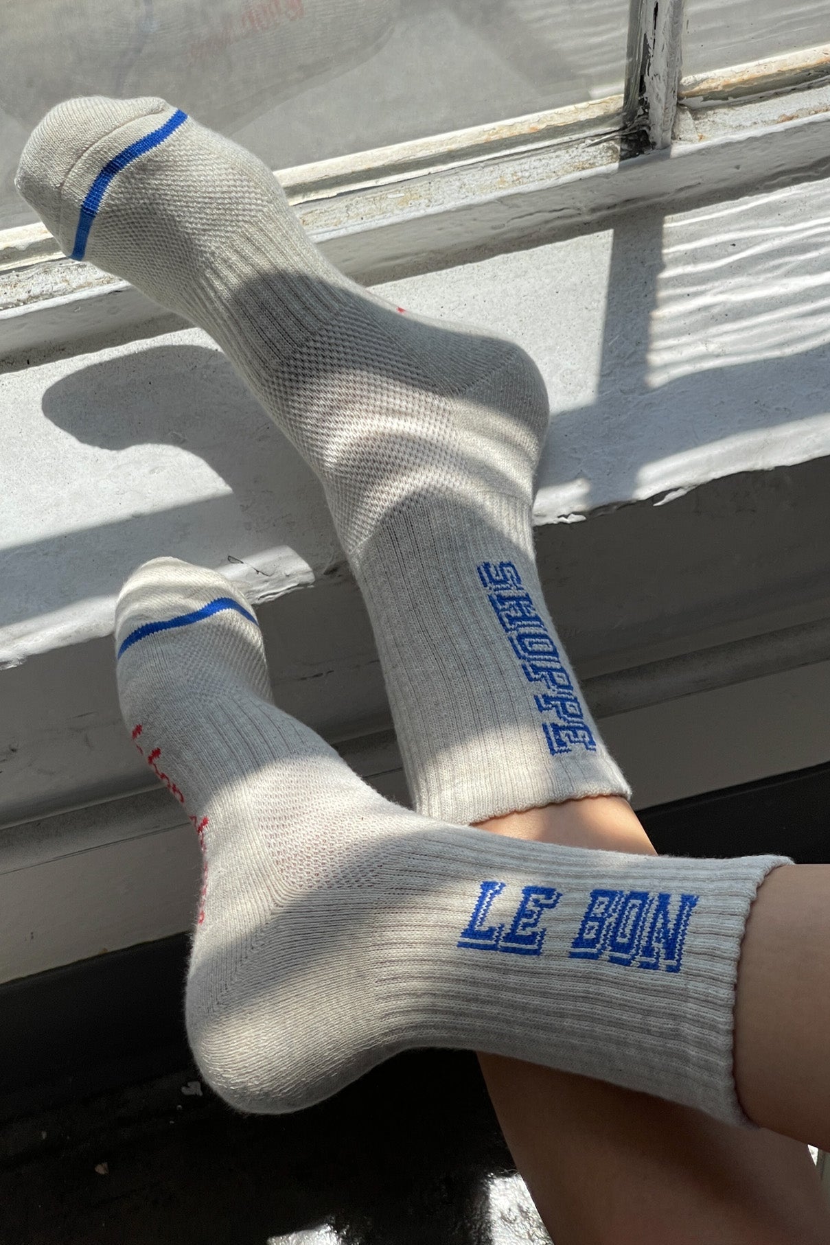 Preppy Socks - Ice/Blue