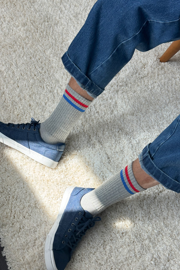 EXTENDED  Boyfriend Socks - True Grey