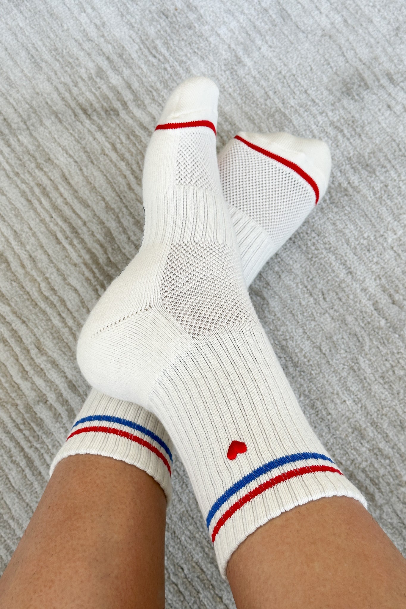 Embroidered boyfriend socks - MILK + HEART