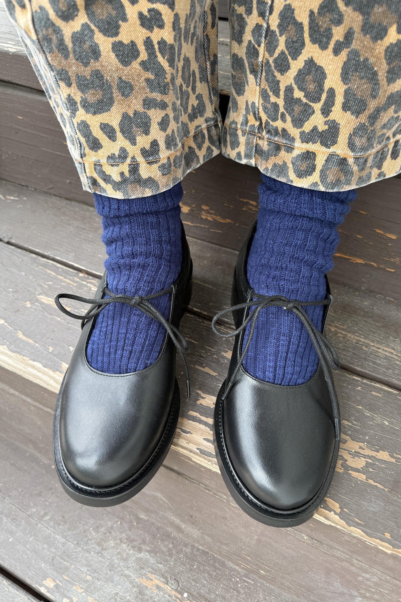 Cottage Socks - Navy