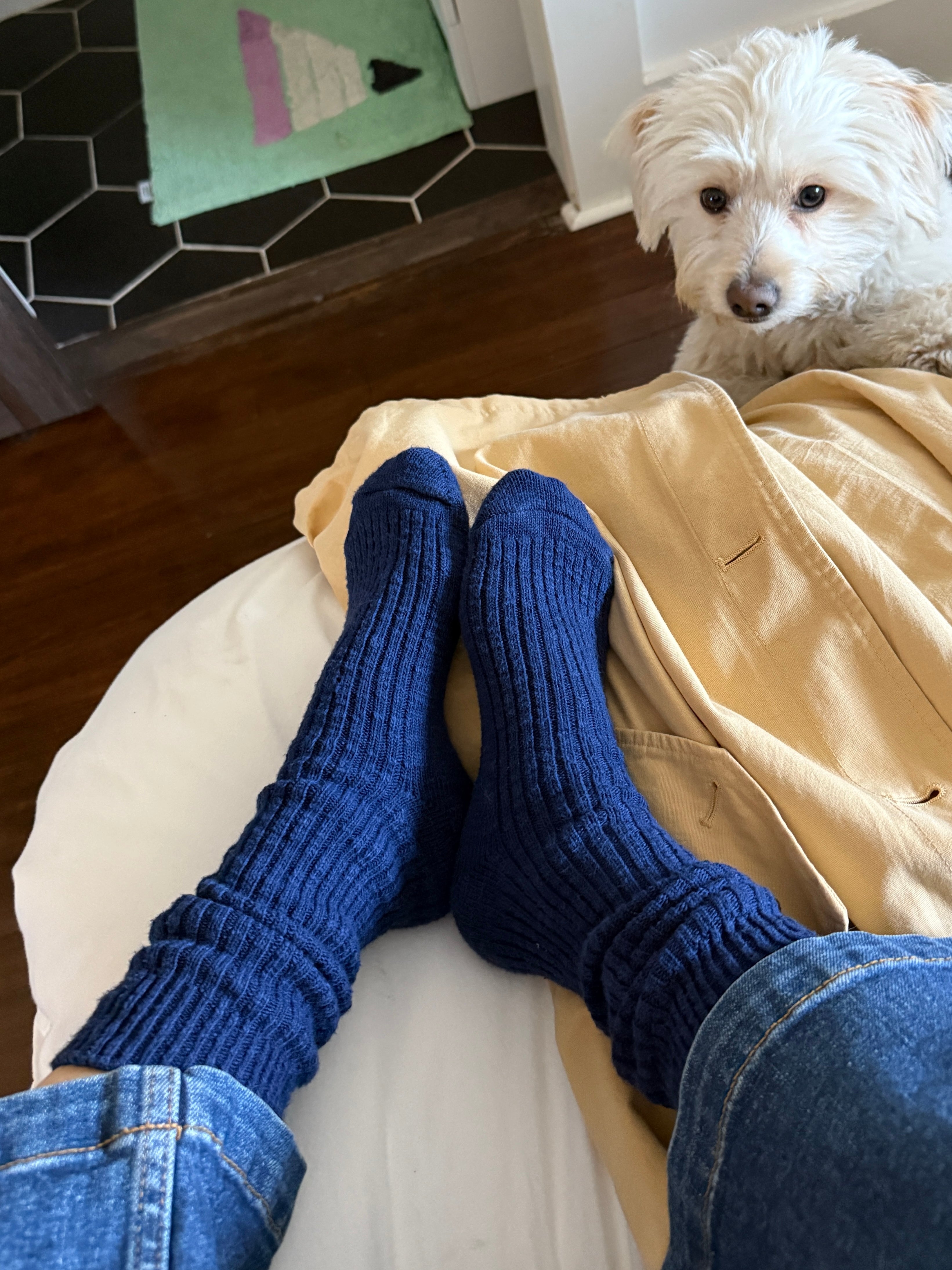 Cottage Socks - Navy