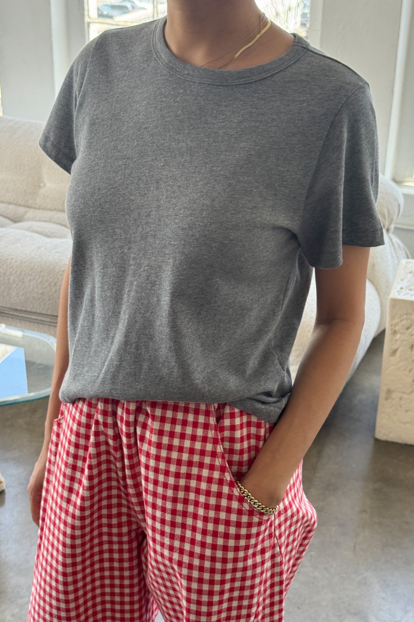 The Little Boy Tee - Melange Grey