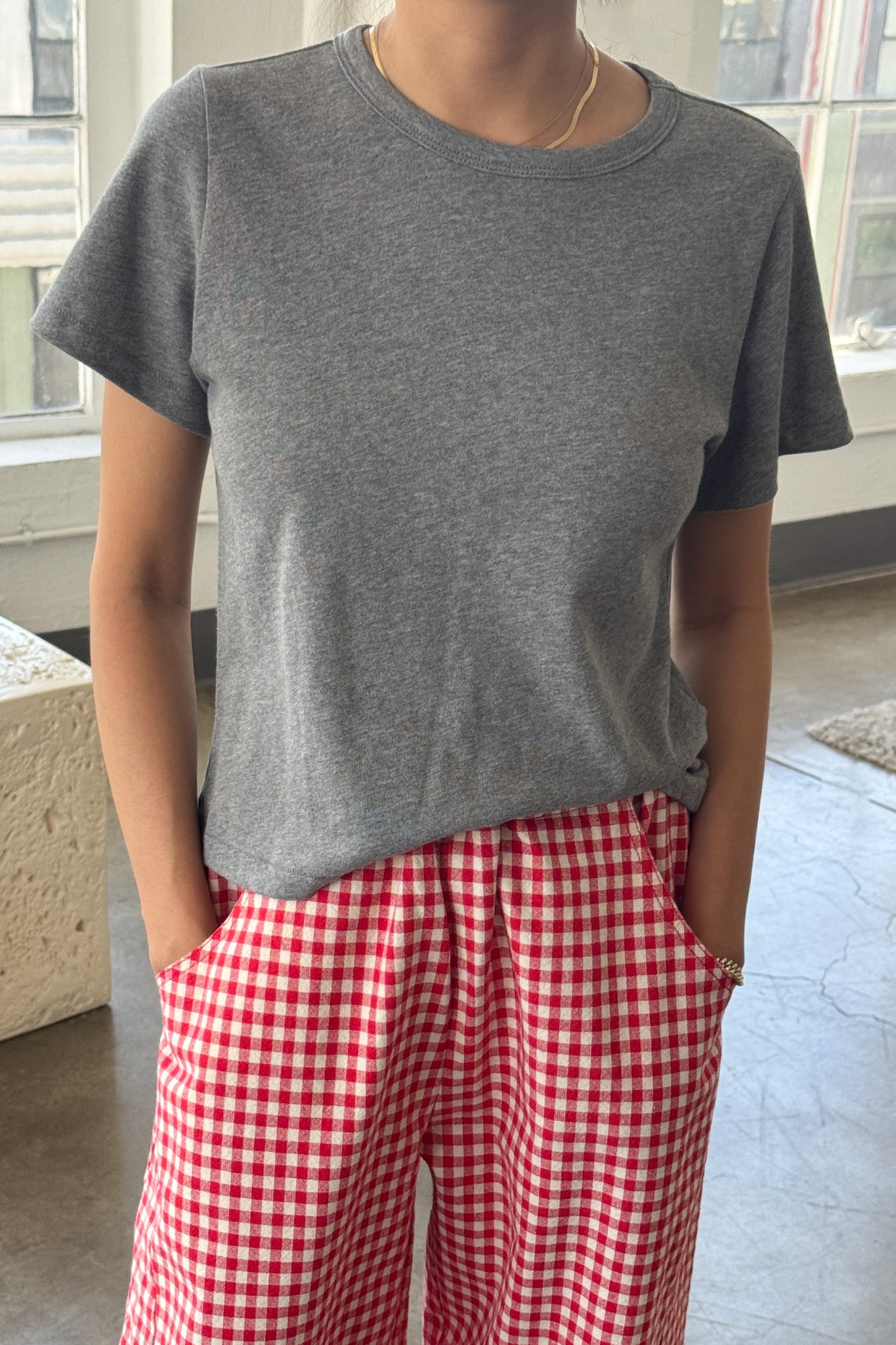 The Little Boy Tee - Melange Grey