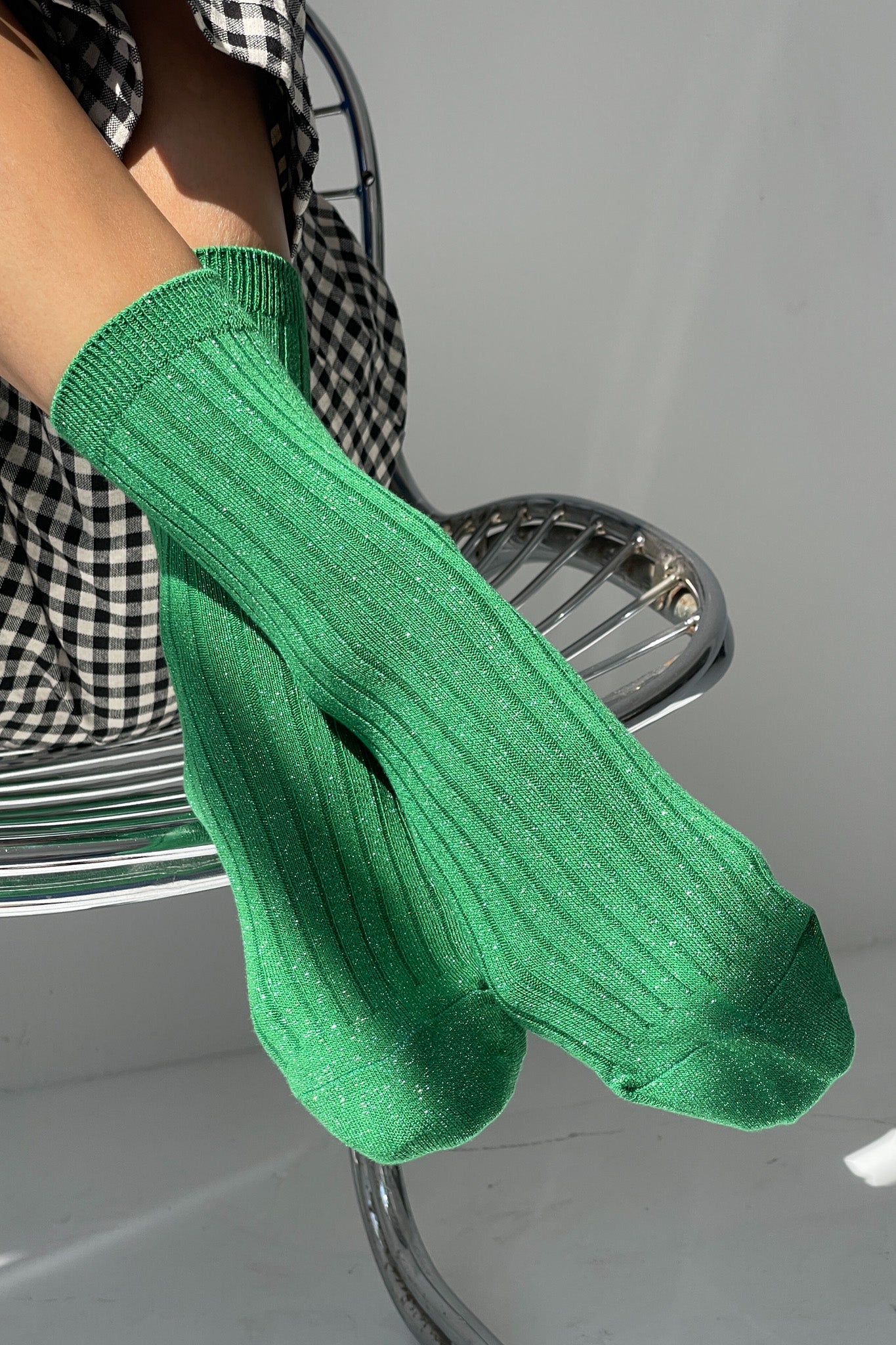 Her Socks (Glitter) - Emerald Glitter