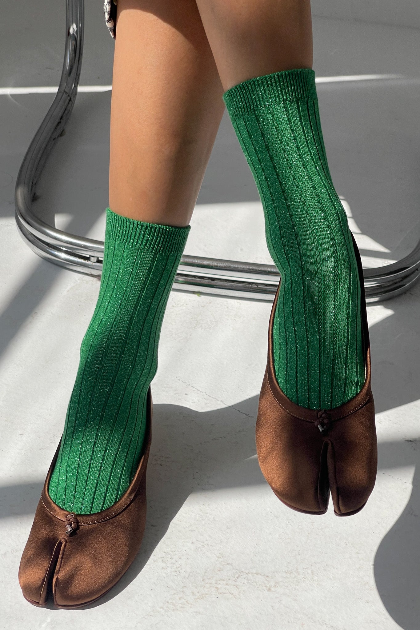 Her Socks (Glitter) - Emerald Glitter