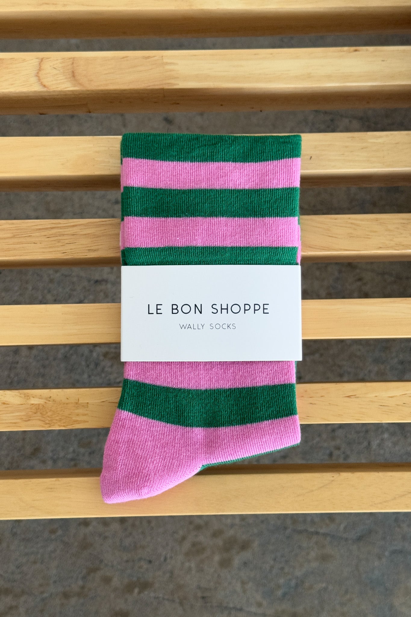 Wally Socks - Wide / Pink Green