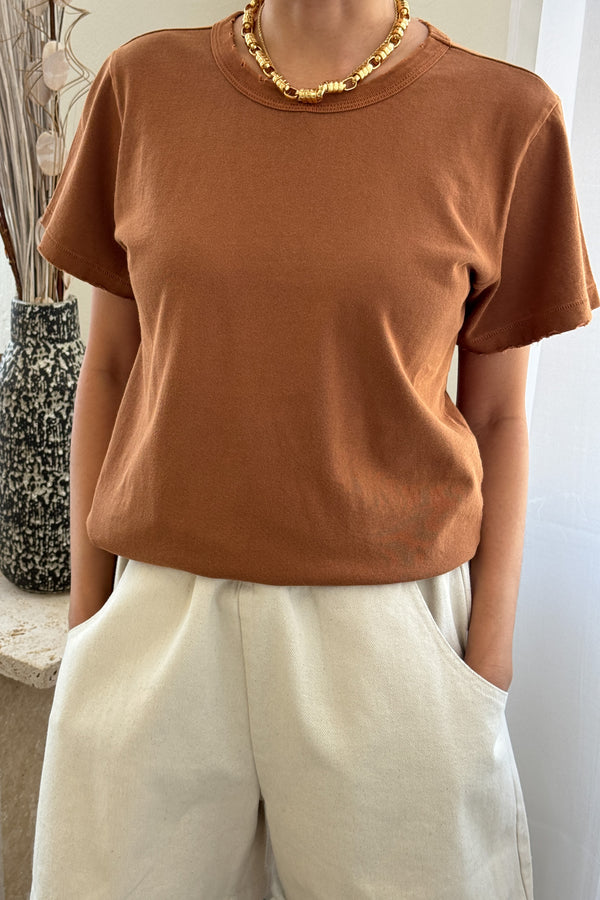 Tee-shirt garçon vintage en cuivre - Fabriqué avec du coton biologique 