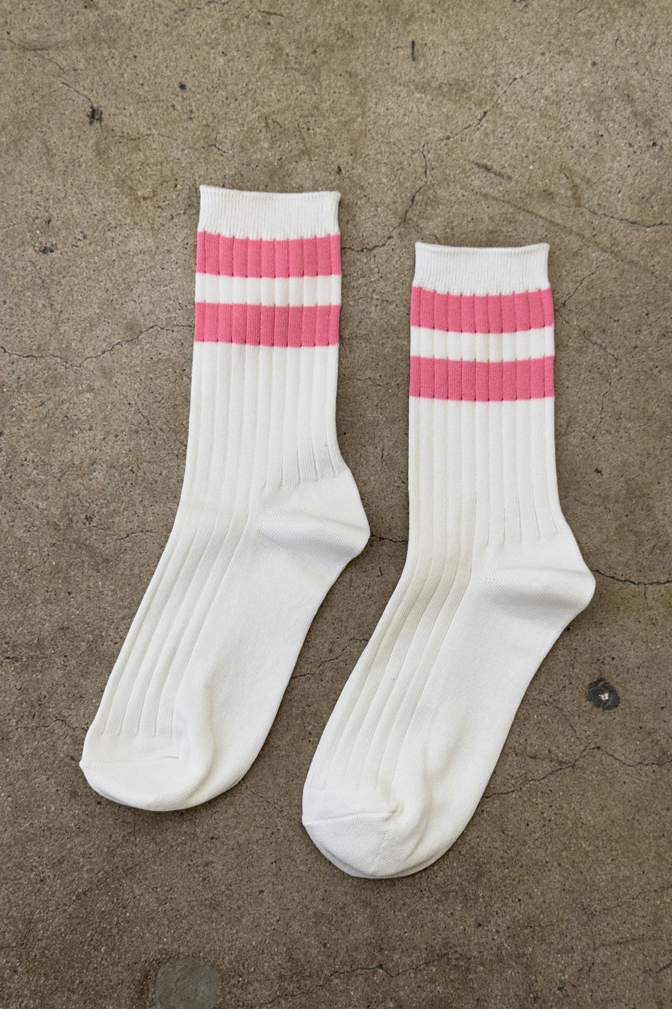 Her Varsity Socks - Pink Stripe